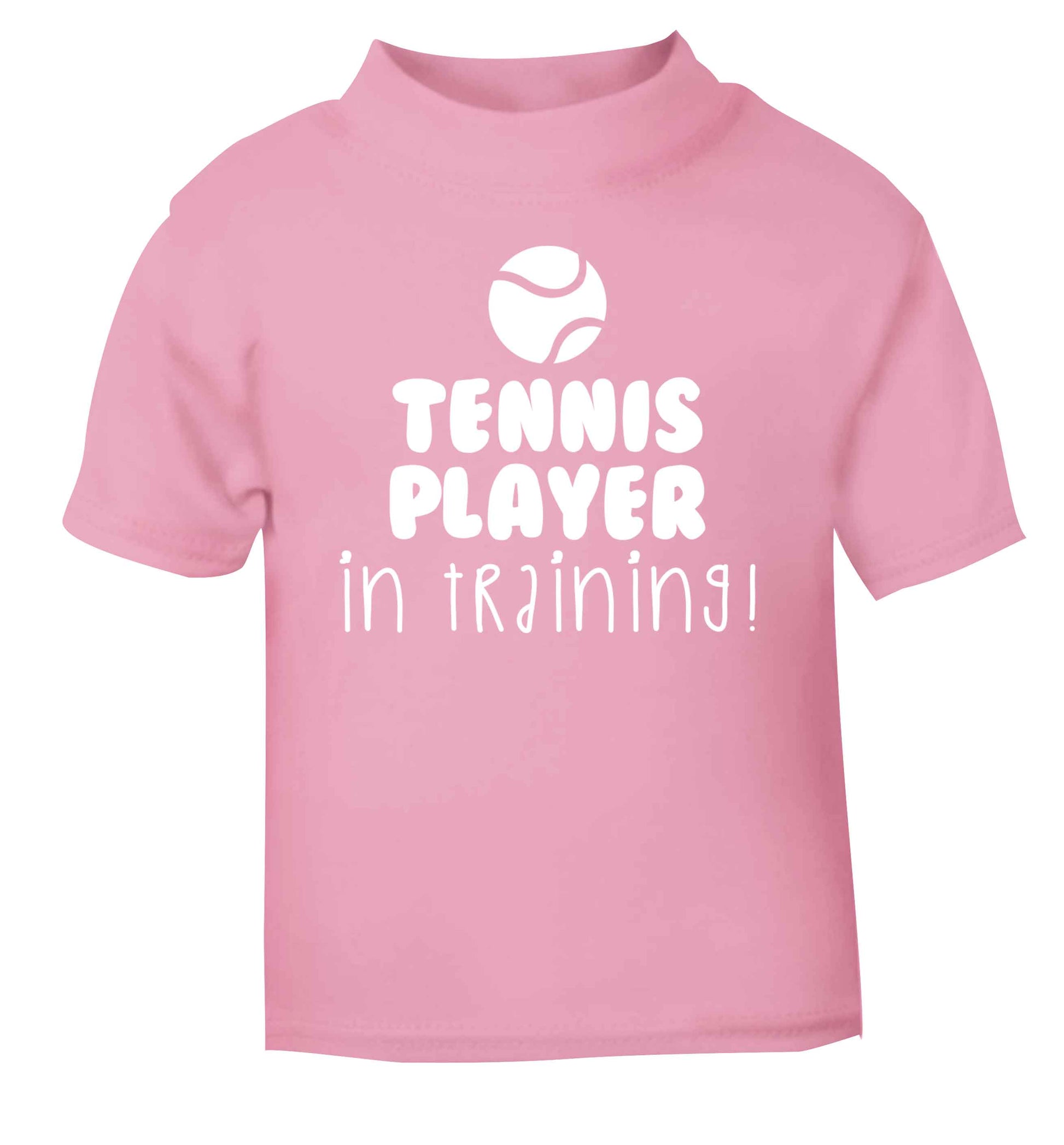 Tennis player in training light pink Baby Toddler Tshirt 2 Years