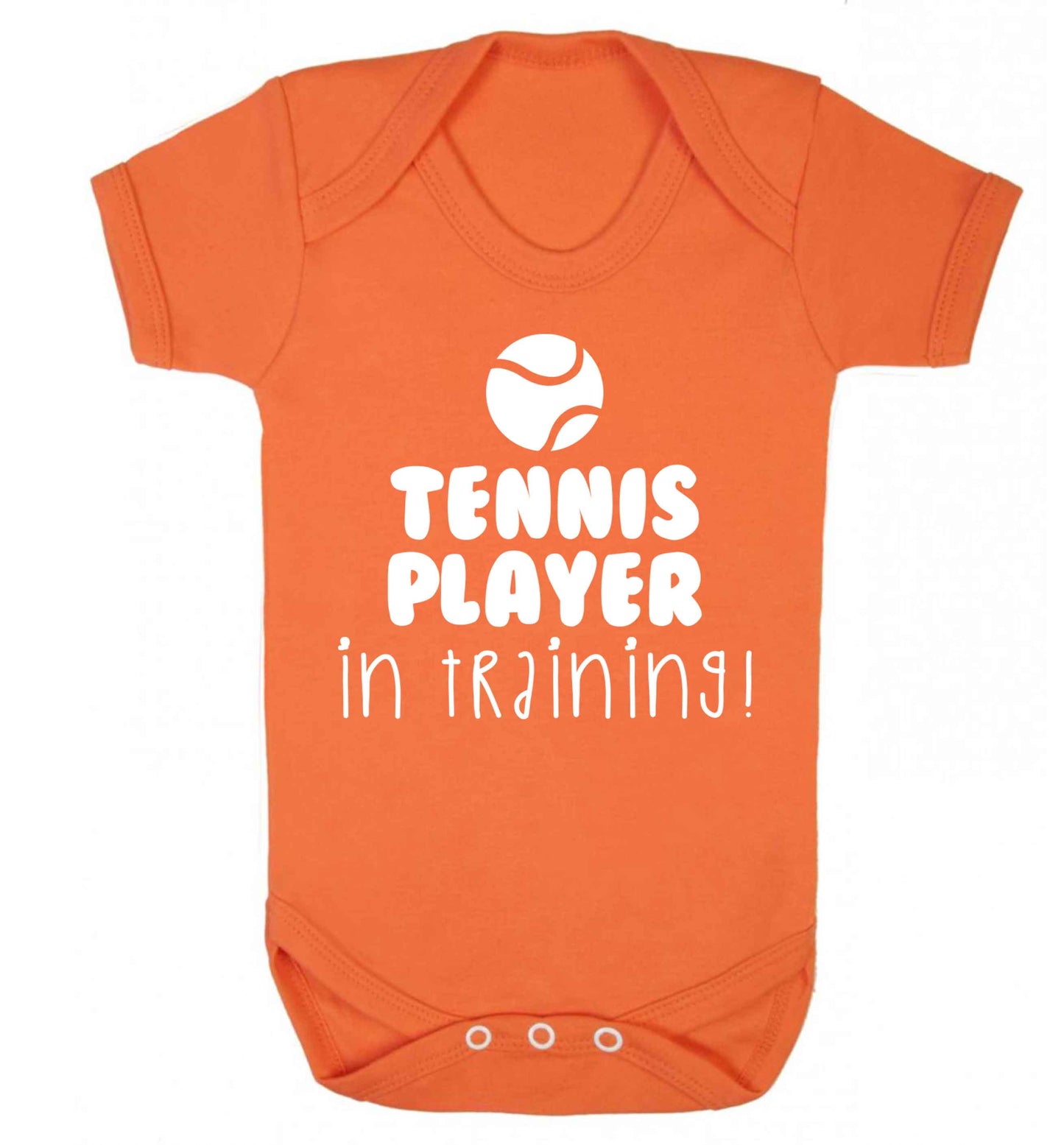 Tennis player in training Baby Vest orange 18-24 months