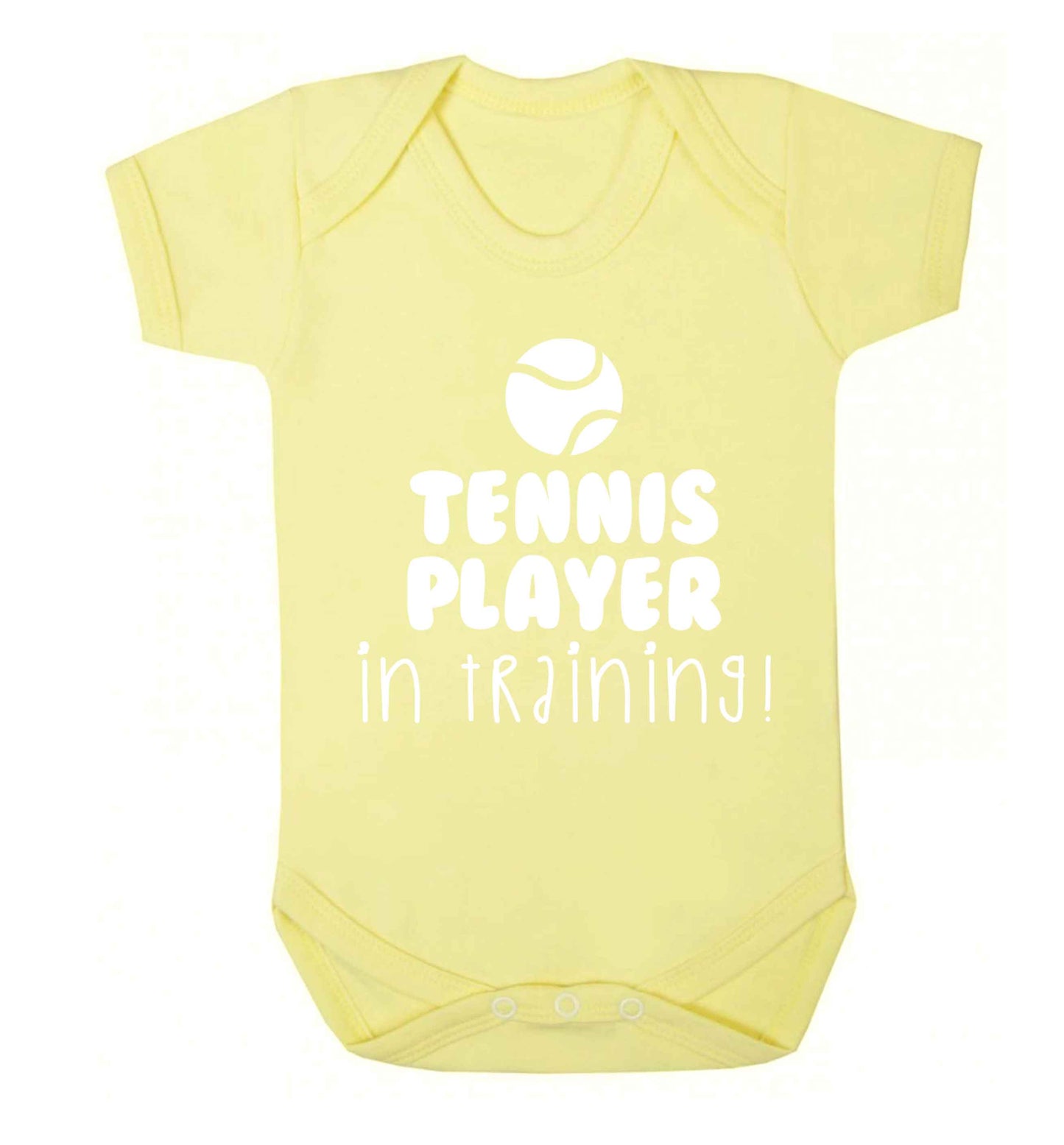 Tennis player in training Baby Vest pale yellow 18-24 months