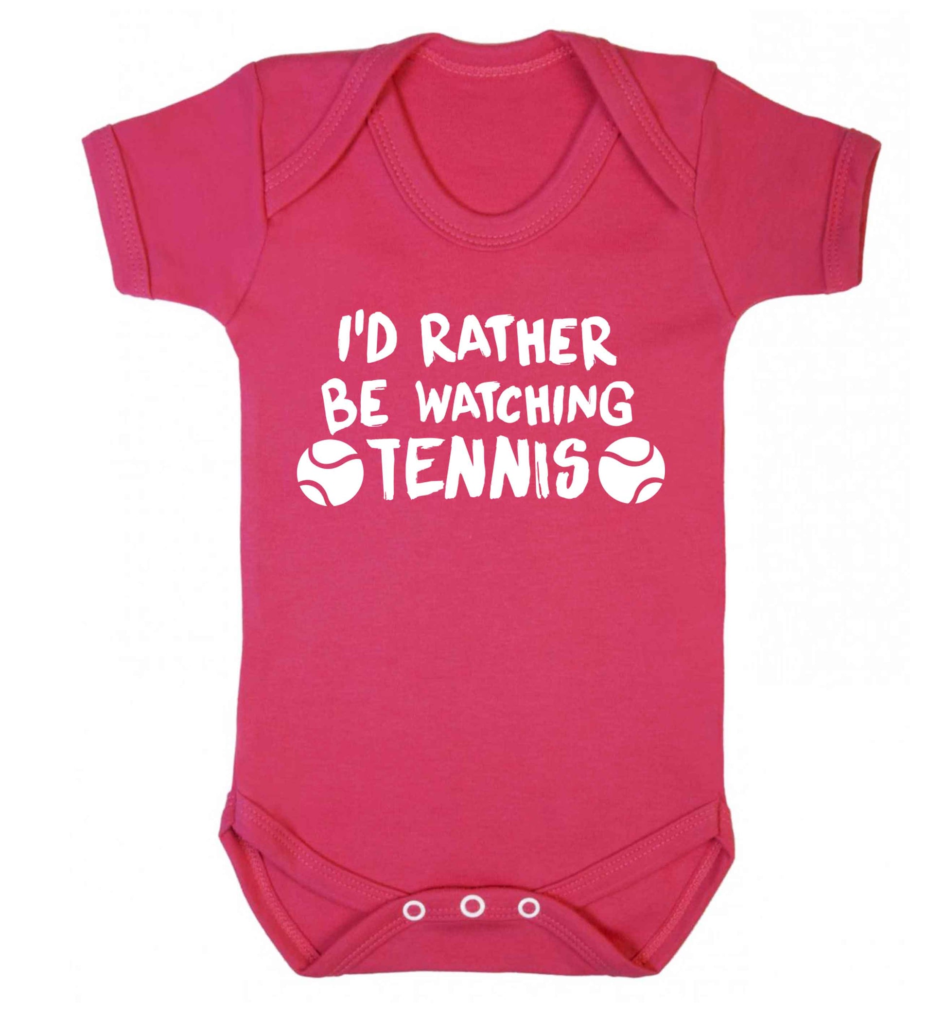 I'd rather be watching the tennis Baby Vest dark pink 18-24 months