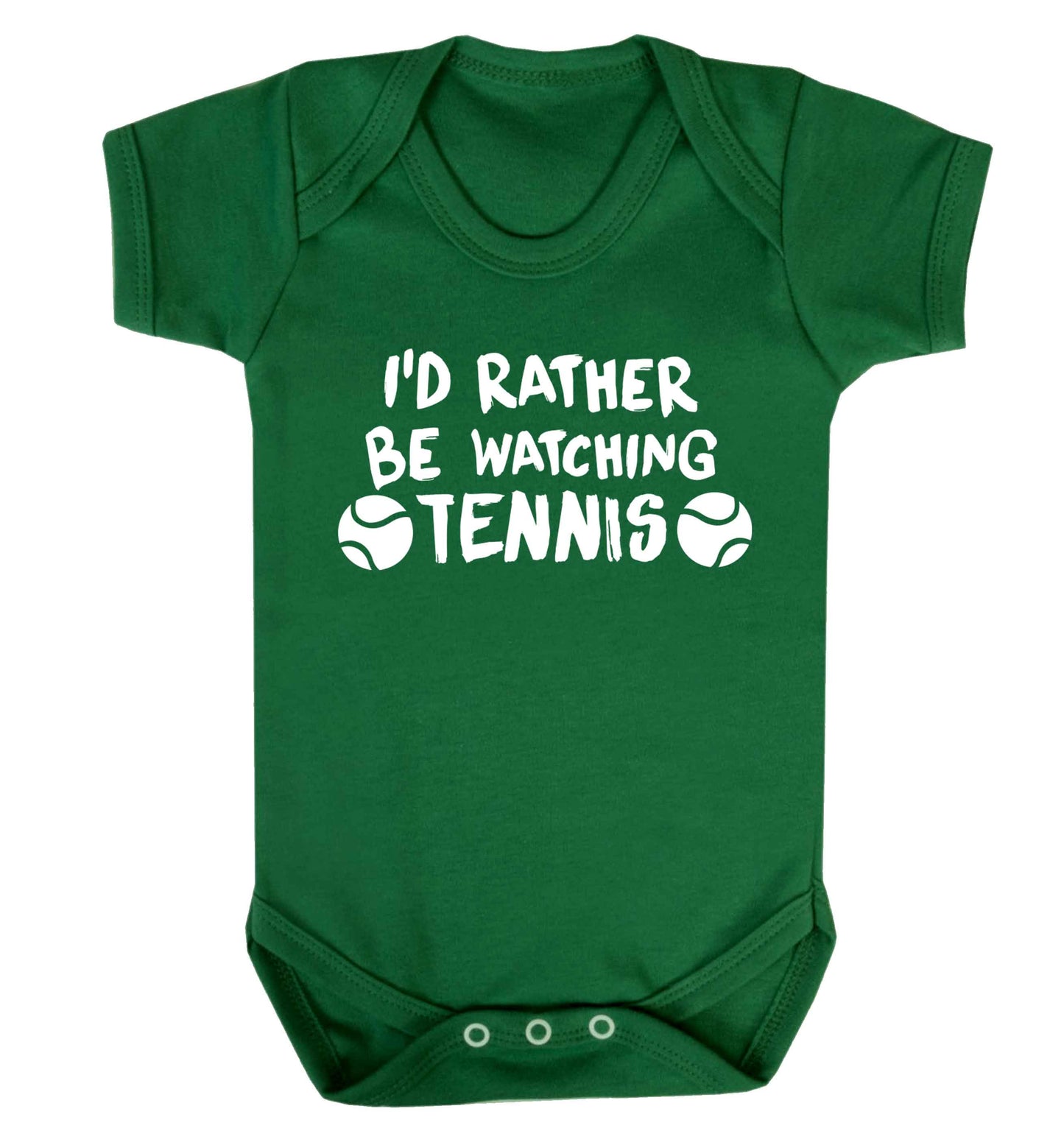 I'd rather be watching the tennis Baby Vest green 18-24 months
