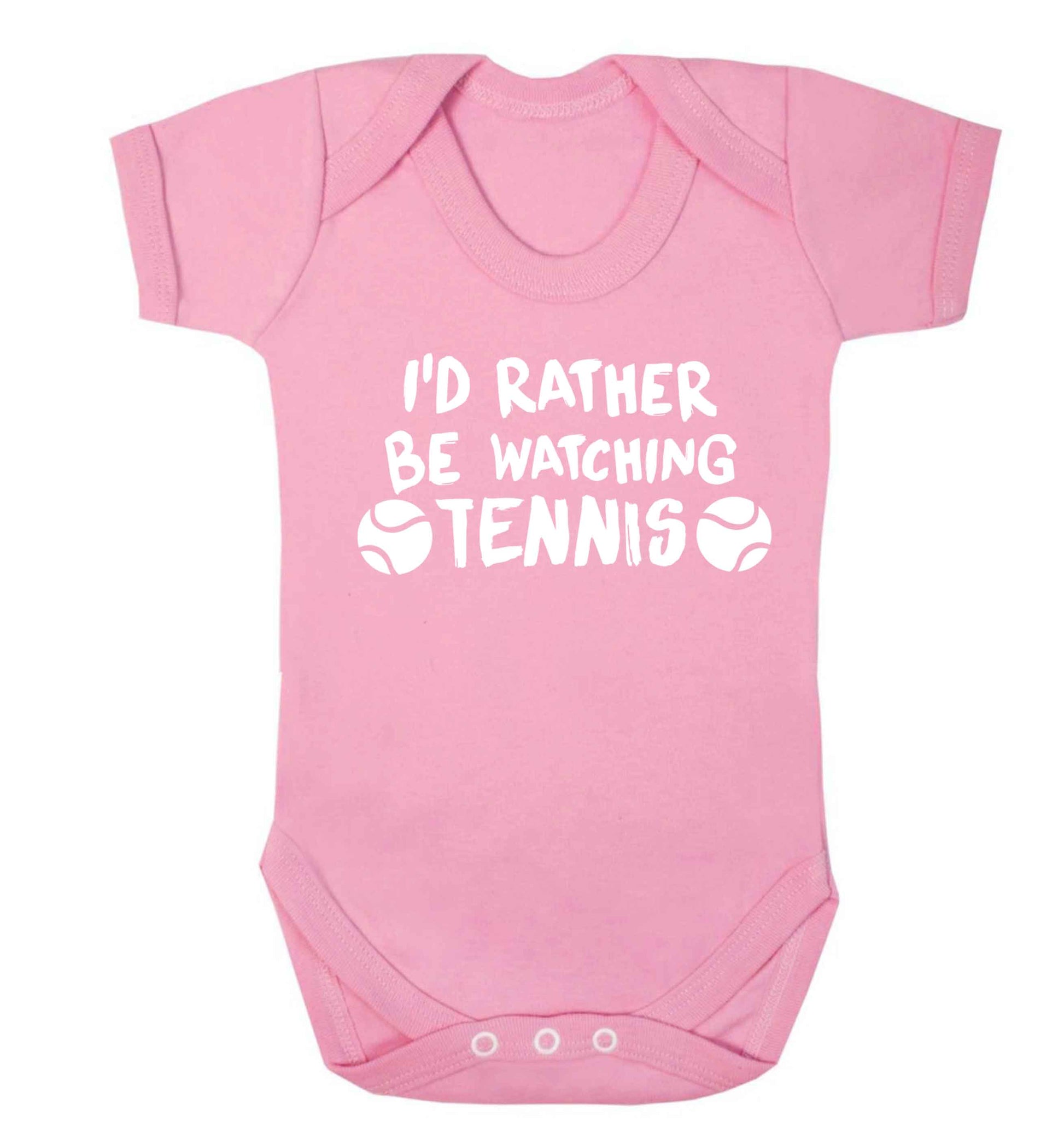 I'd rather be watching the tennis Baby Vest pale pink 18-24 months