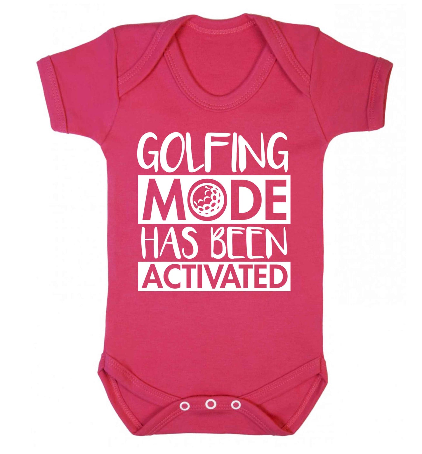 Golfing mode has been activated Baby Vest dark pink 18-24 months