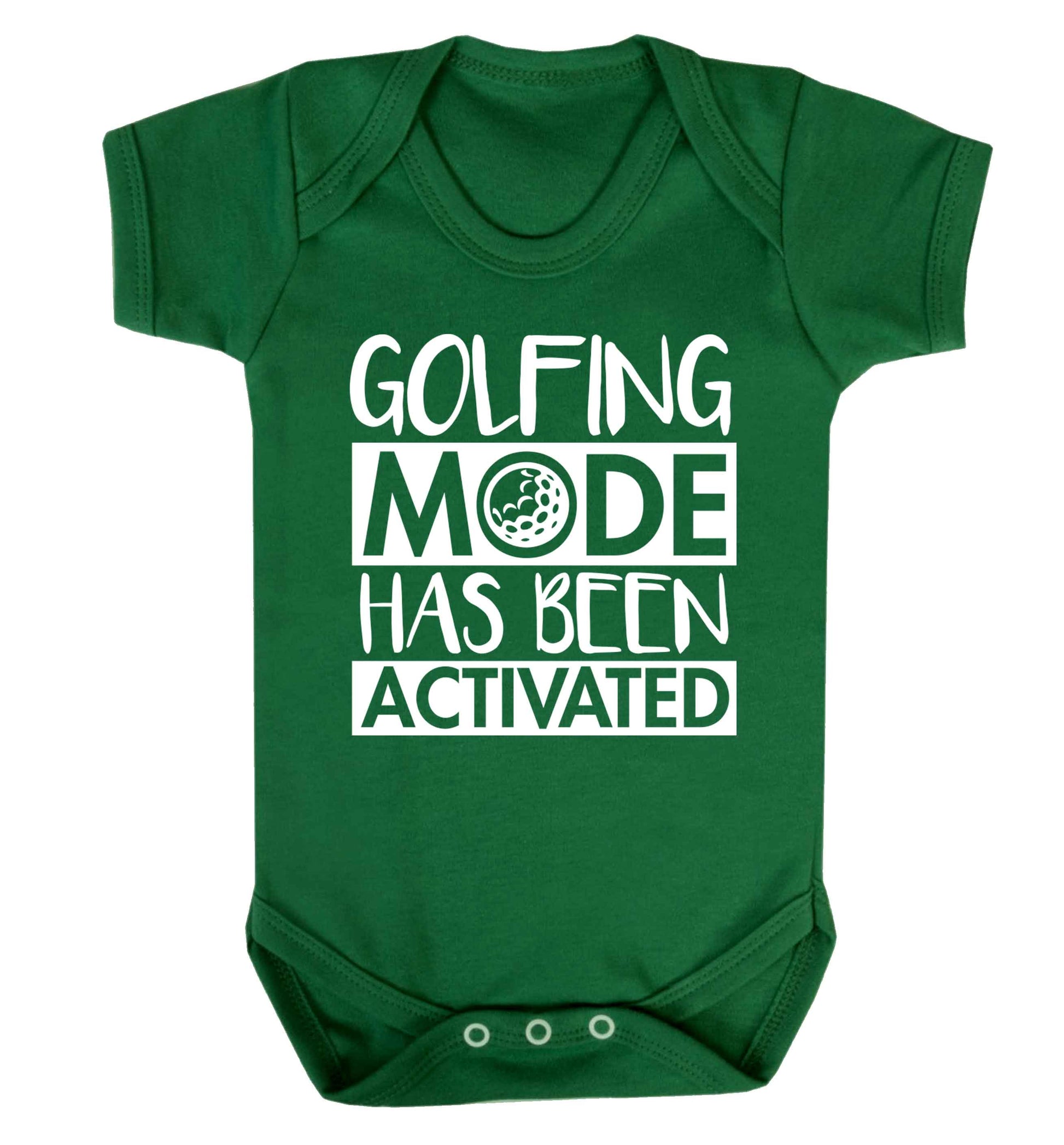 Golfing mode has been activated Baby Vest green 18-24 months