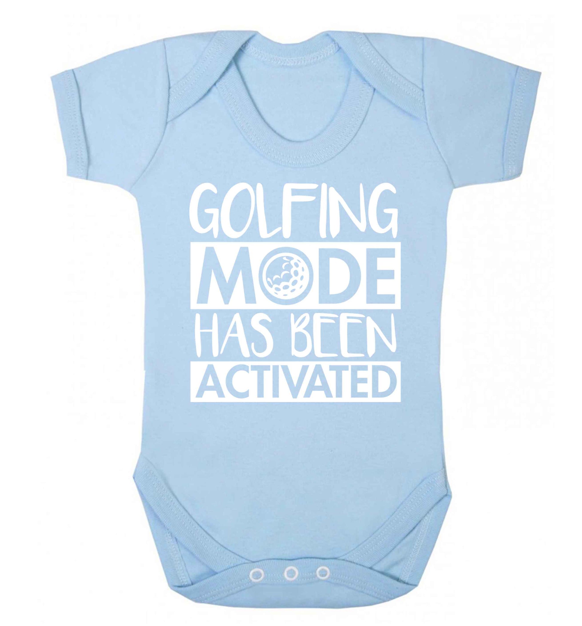 Golfing mode has been activated Baby Vest pale blue 18-24 months