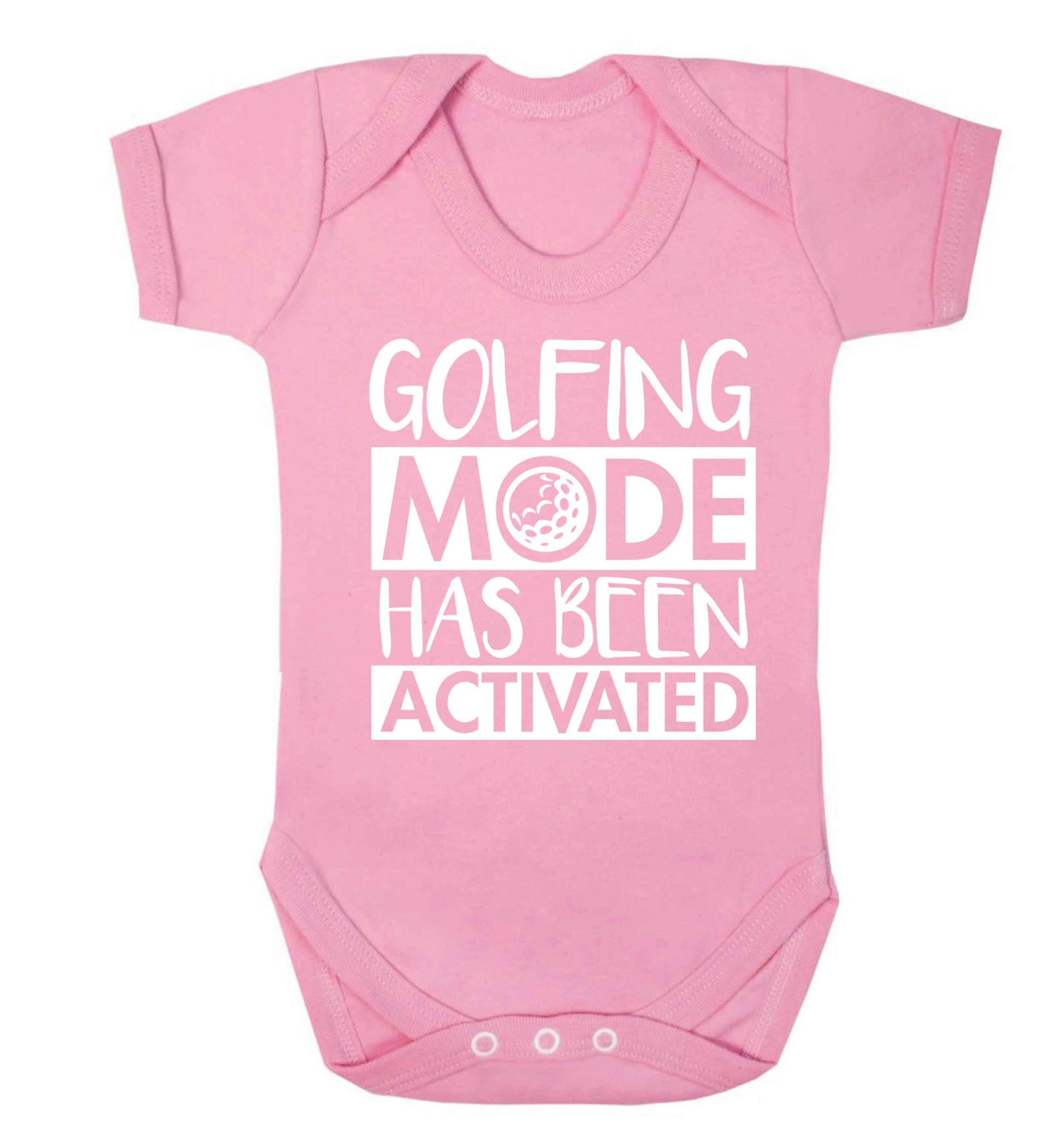 Golfing mode has been activated Baby Vest pale pink 18-24 months