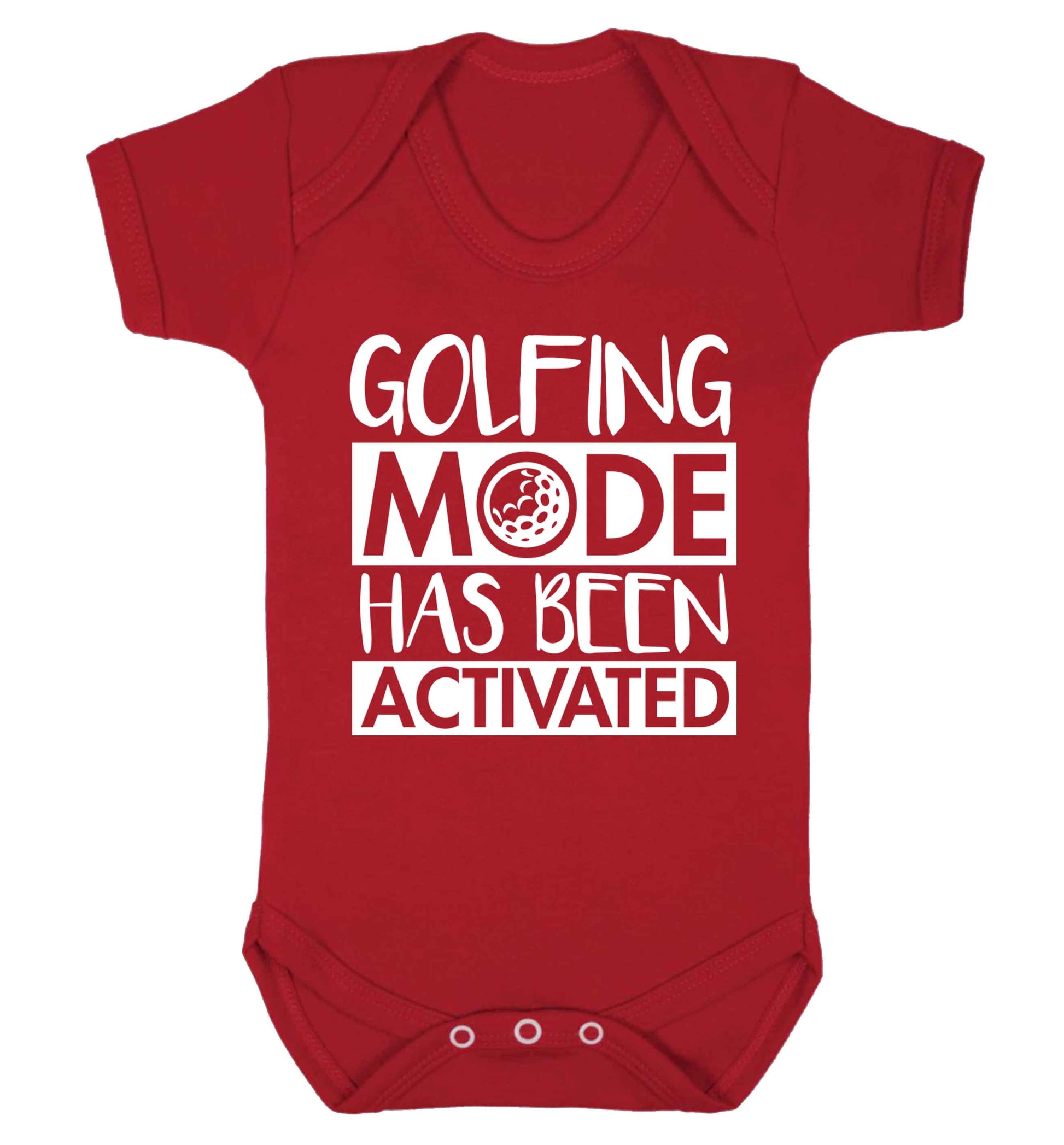 Golfing mode has been activated Baby Vest red 18-24 months
