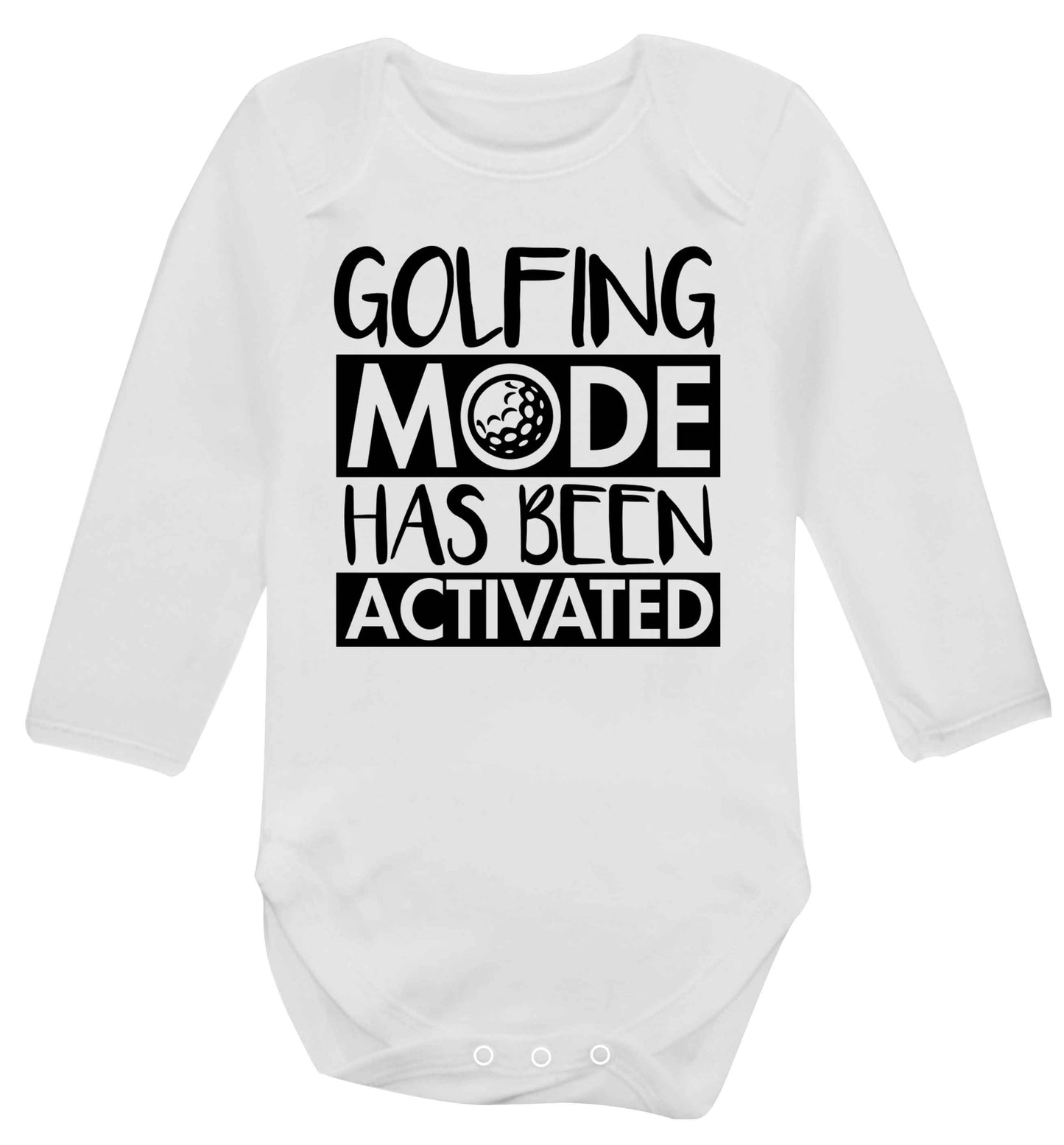 Golfing mode has been activated Baby Vest long sleeved white 6-12 months