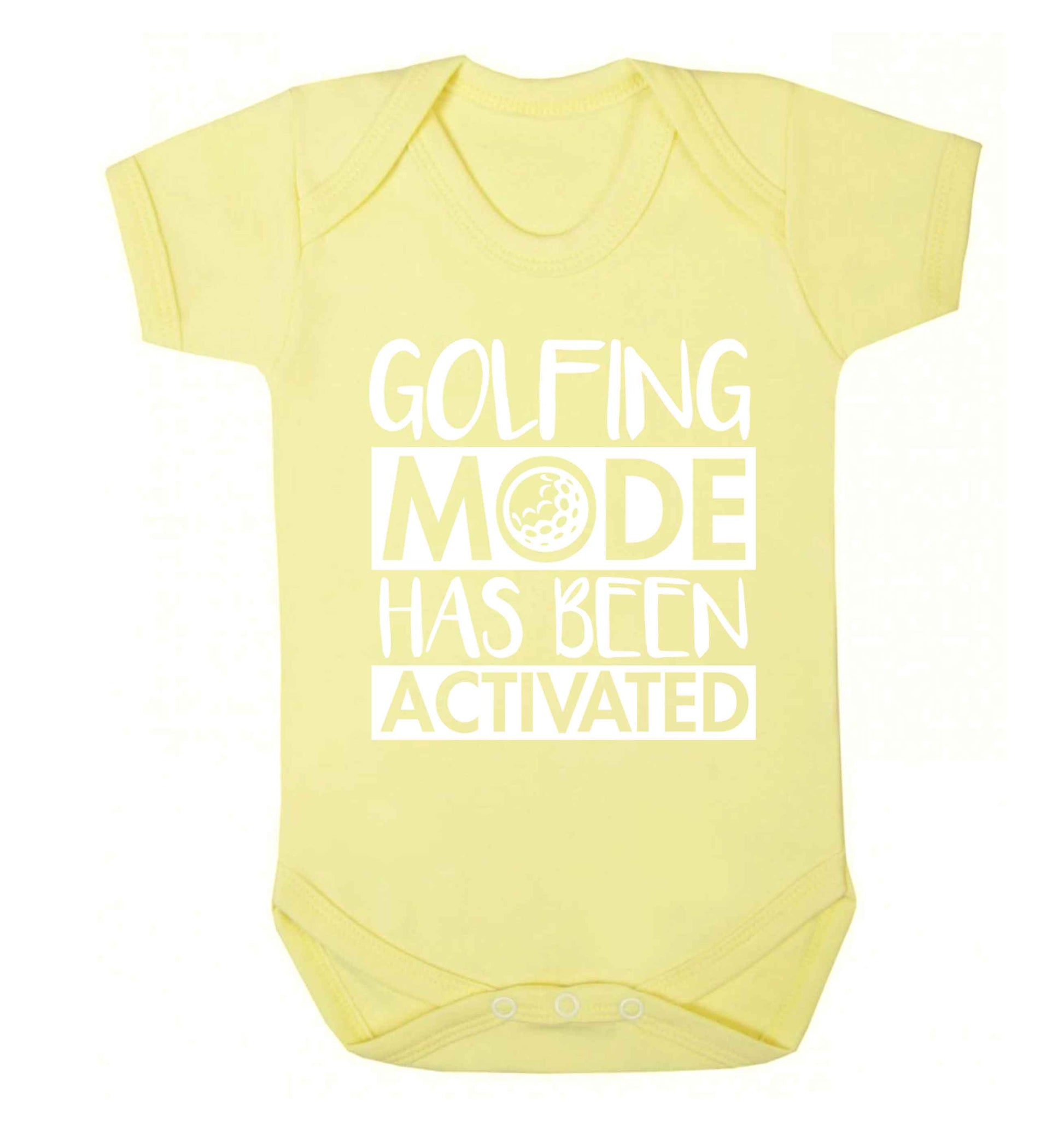 Golfing mode has been activated Baby Vest pale yellow 18-24 months