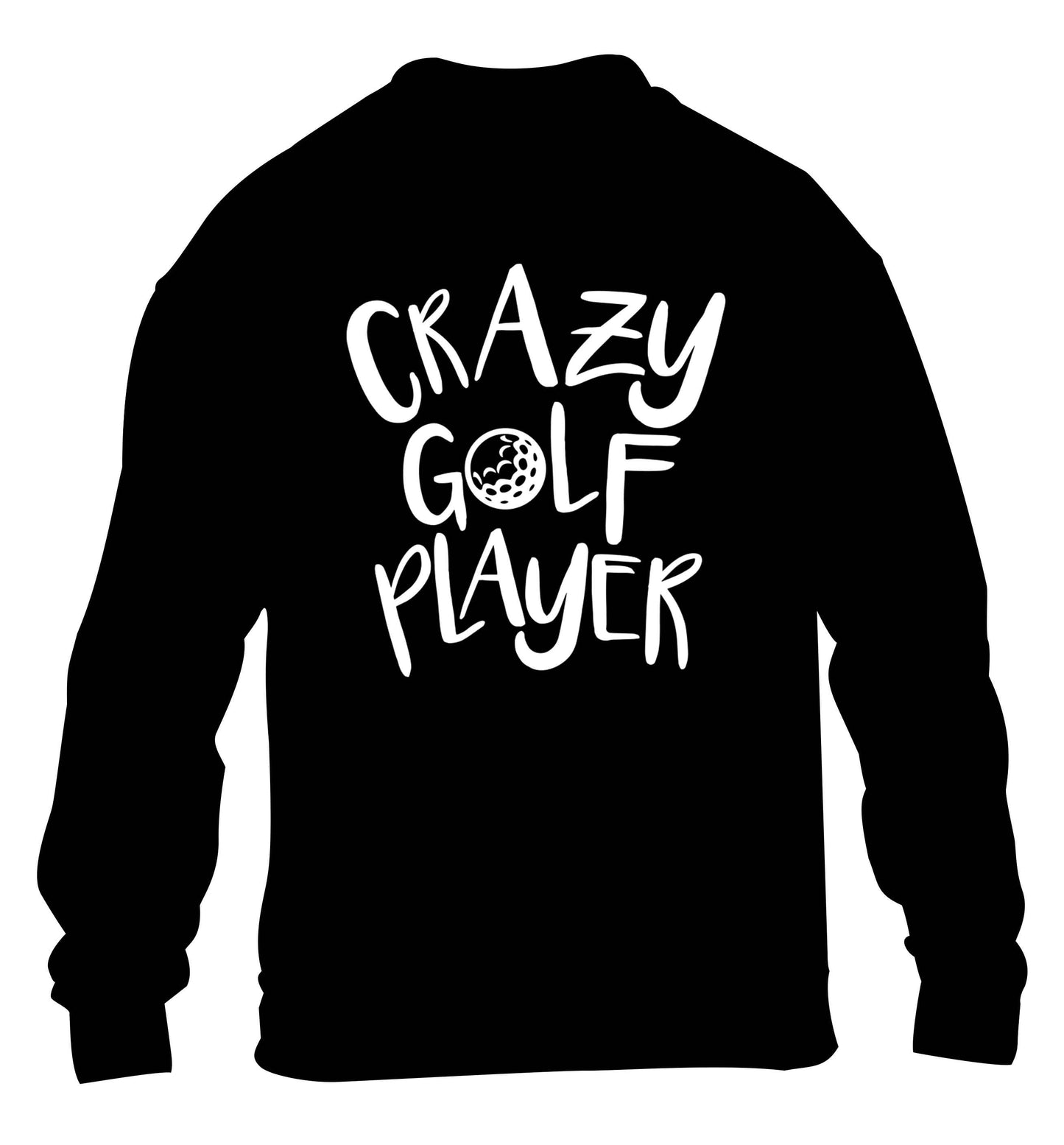 Crazy golf player children's black sweater 12-13 Years