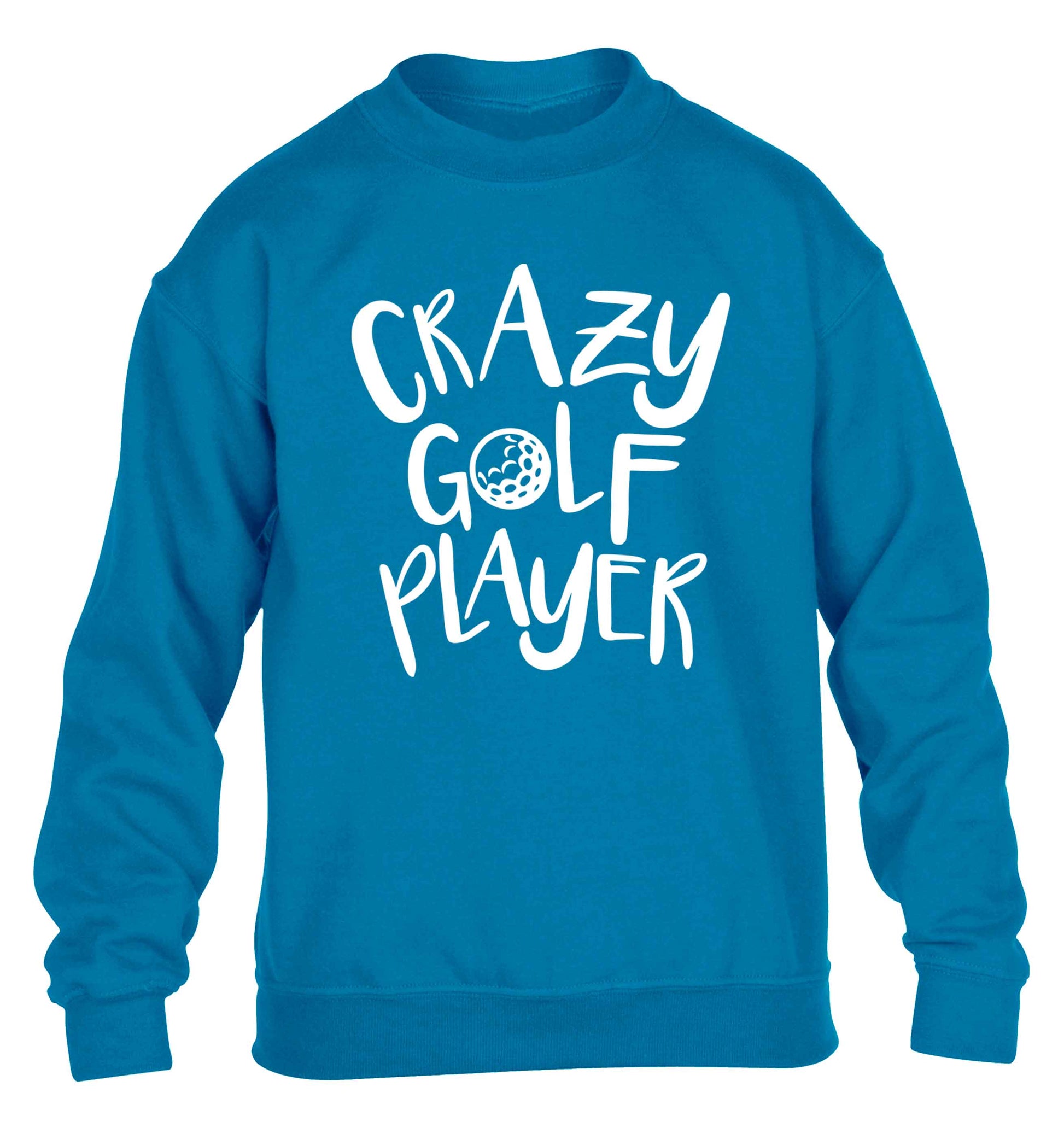Crazy golf player children's blue sweater 12-13 Years
