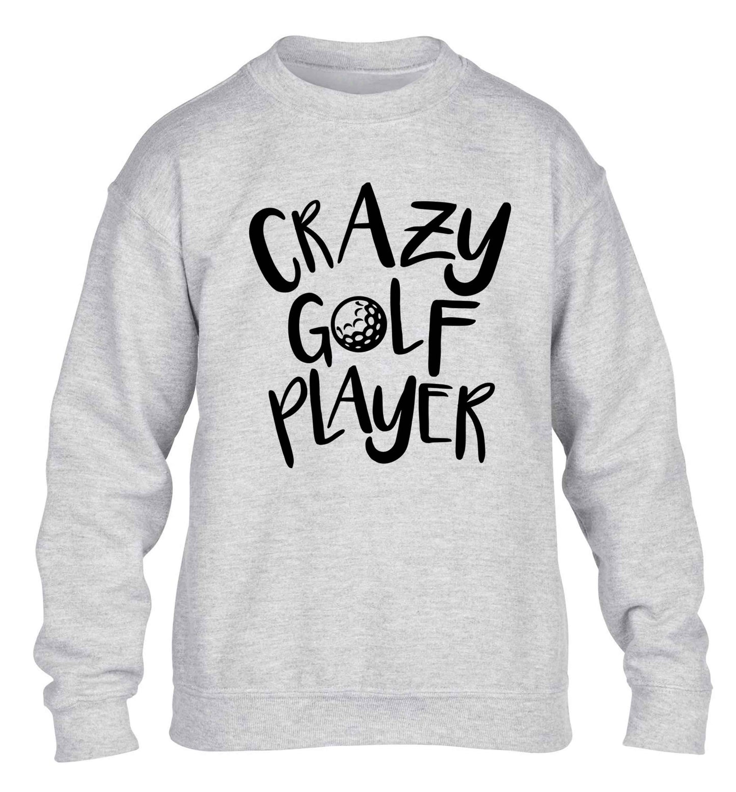 Crazy golf player children's grey sweater 12-13 Years