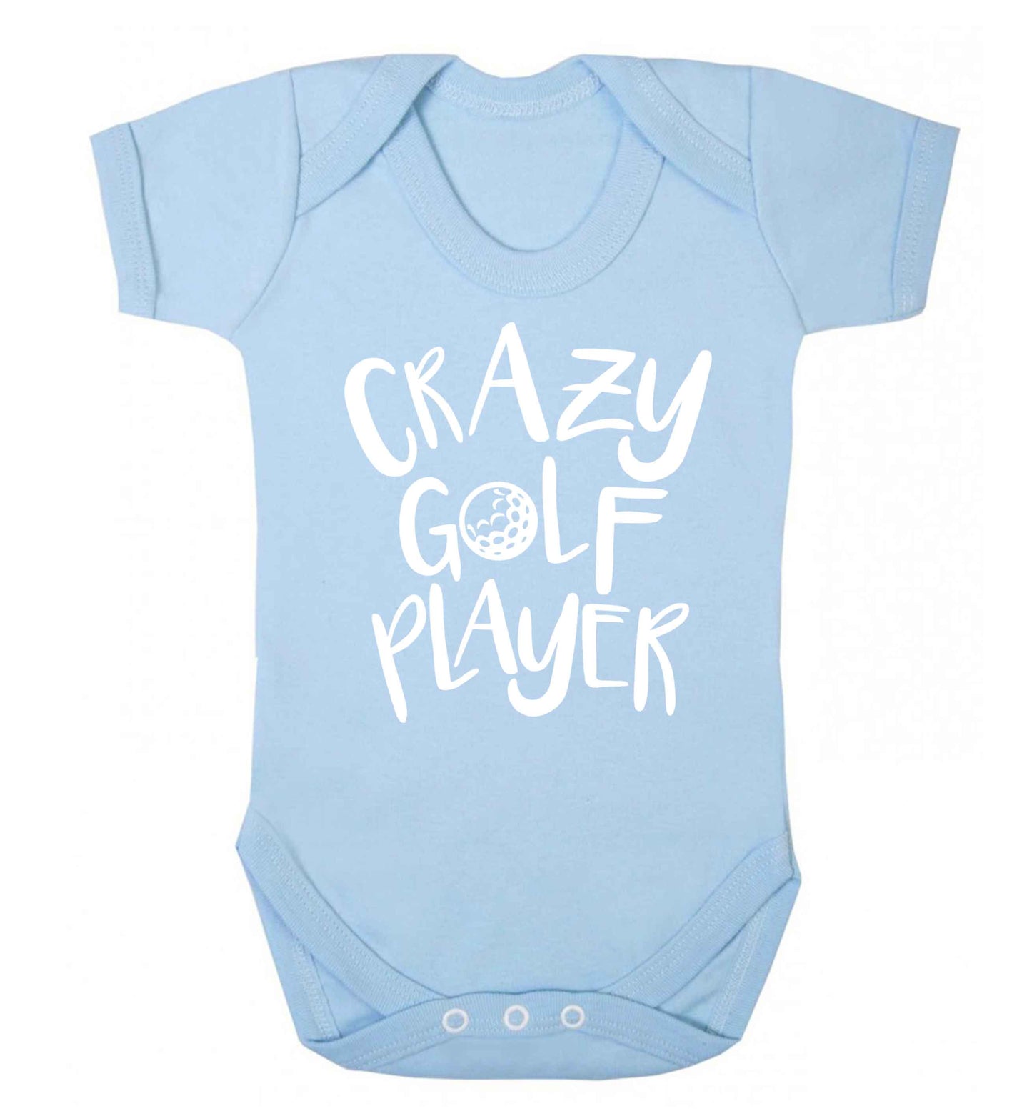 Crazy golf player Baby Vest pale blue 18-24 months