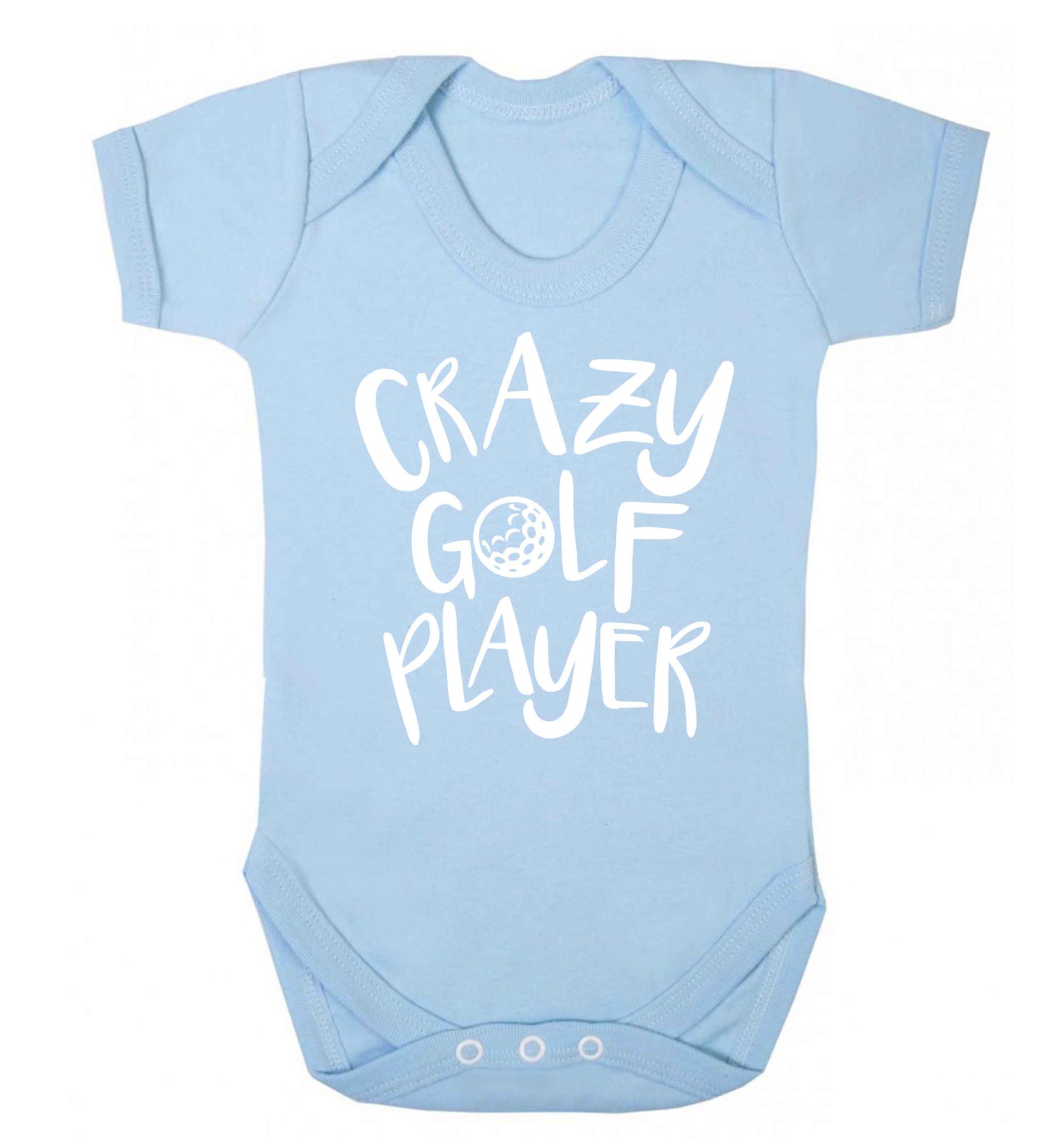 Crazy golf player Baby Vest pale blue 18-24 months