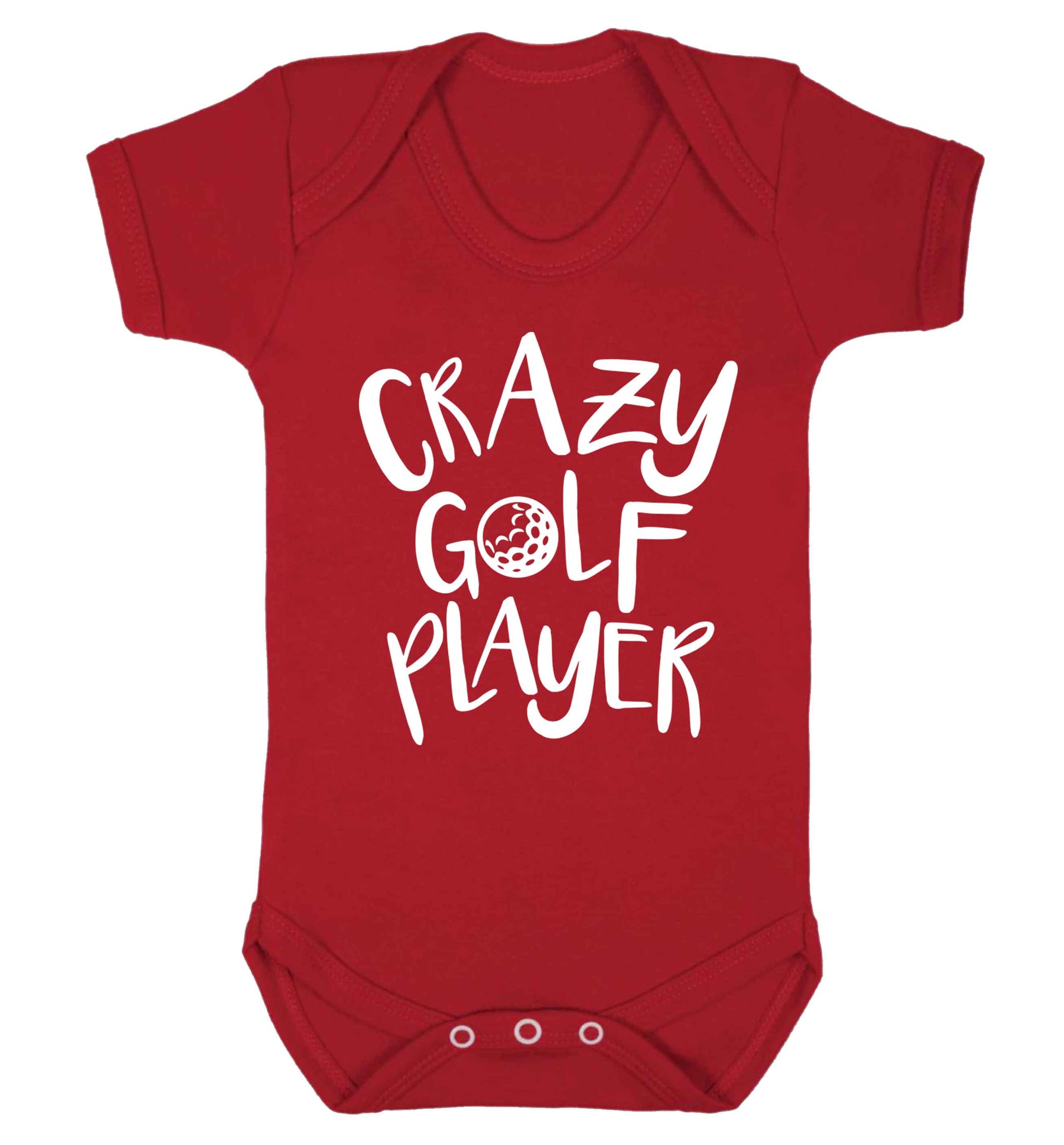 Crazy golf player Baby Vest red 18-24 months