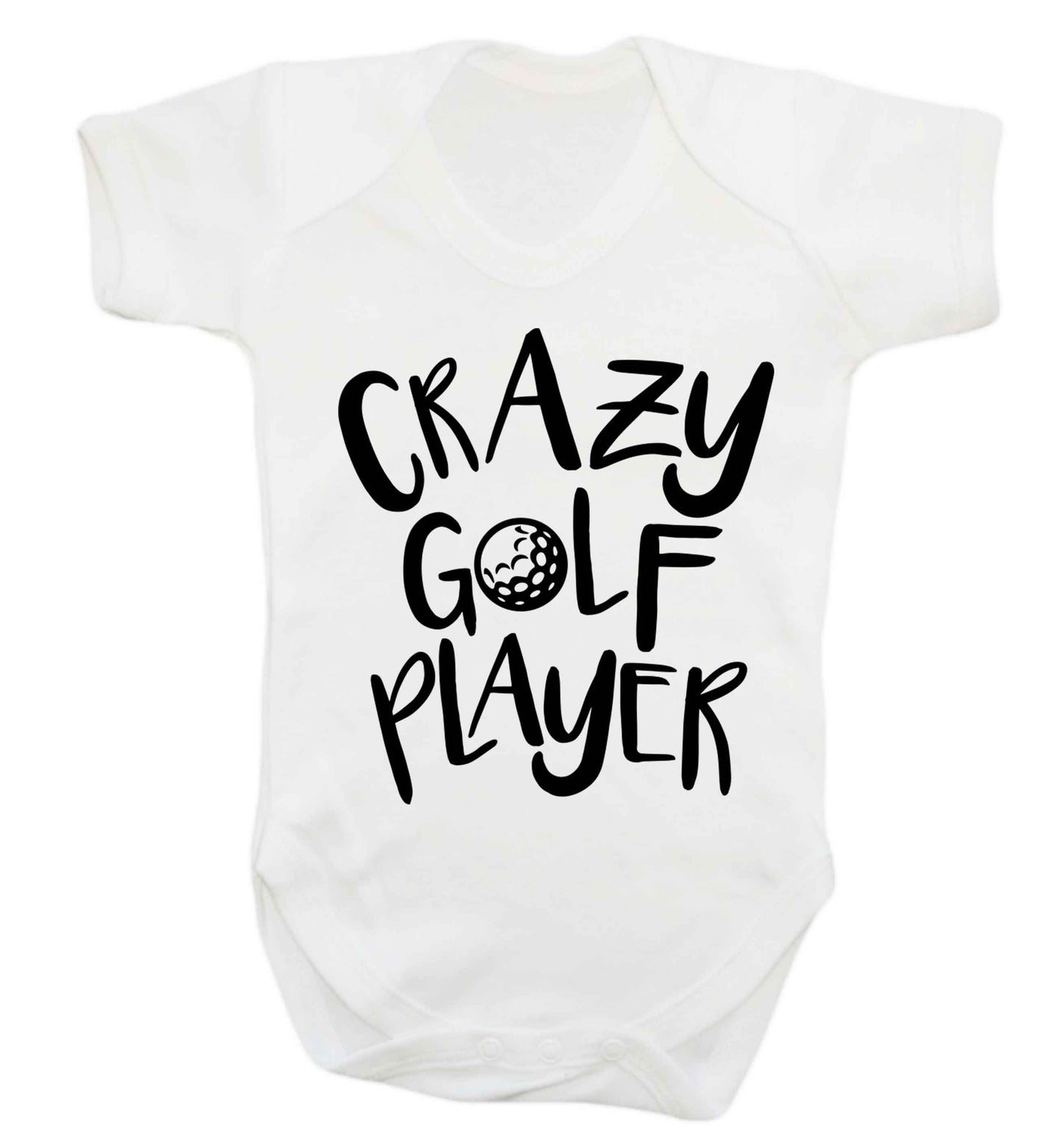 Crazy golf player Baby Vest white 18-24 months