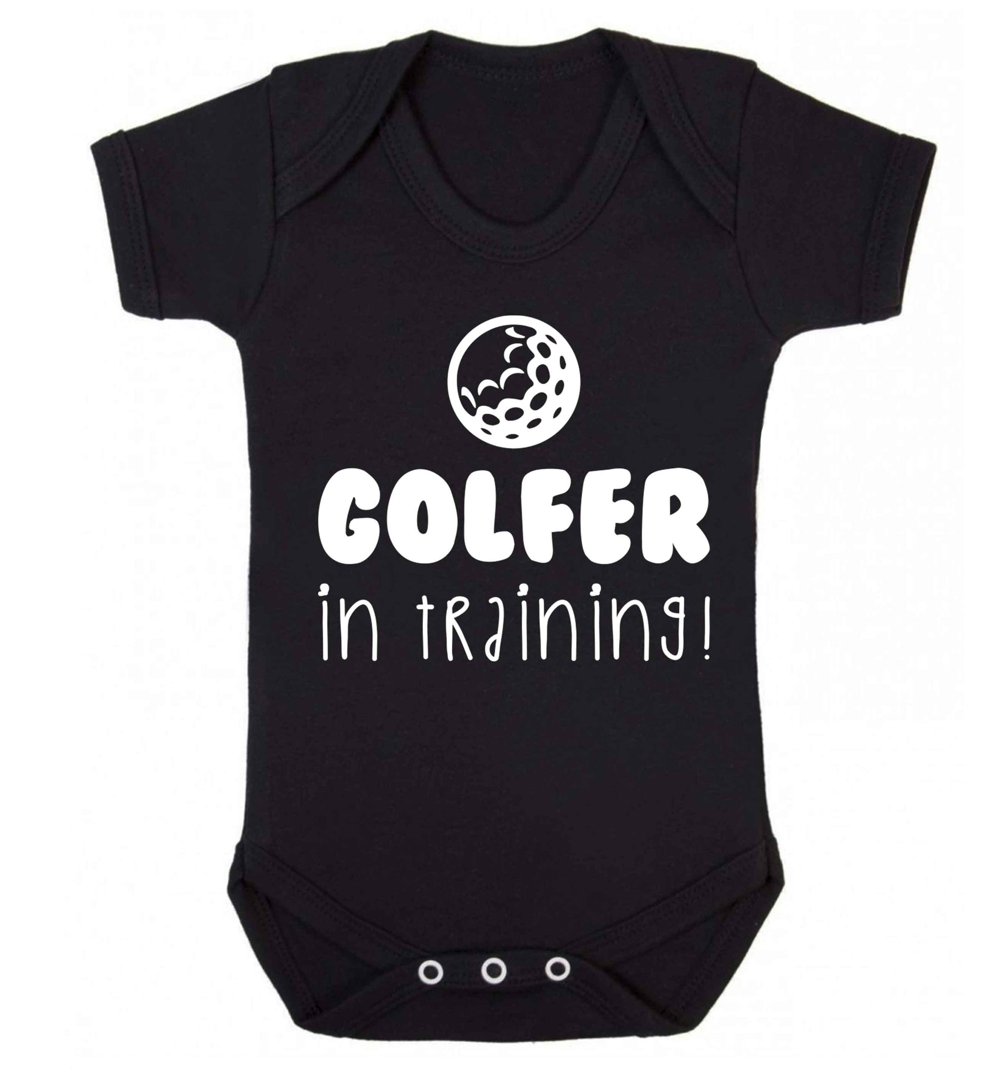 Golfer in training Baby Vest black 18-24 months