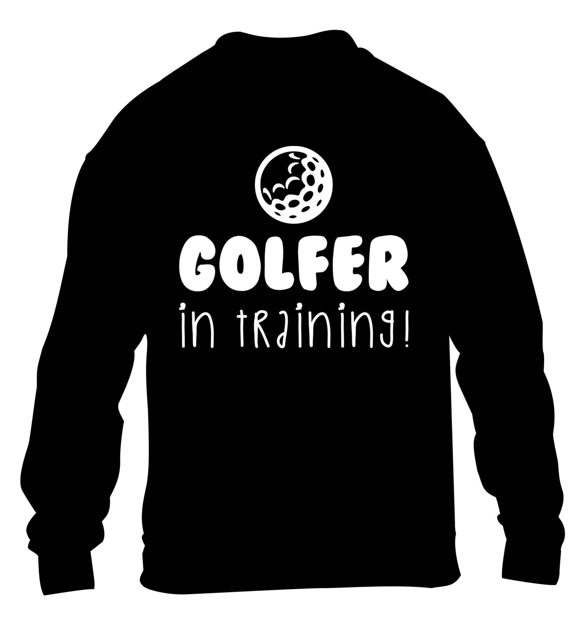 Golfer in training children's black sweater 12-13 Years