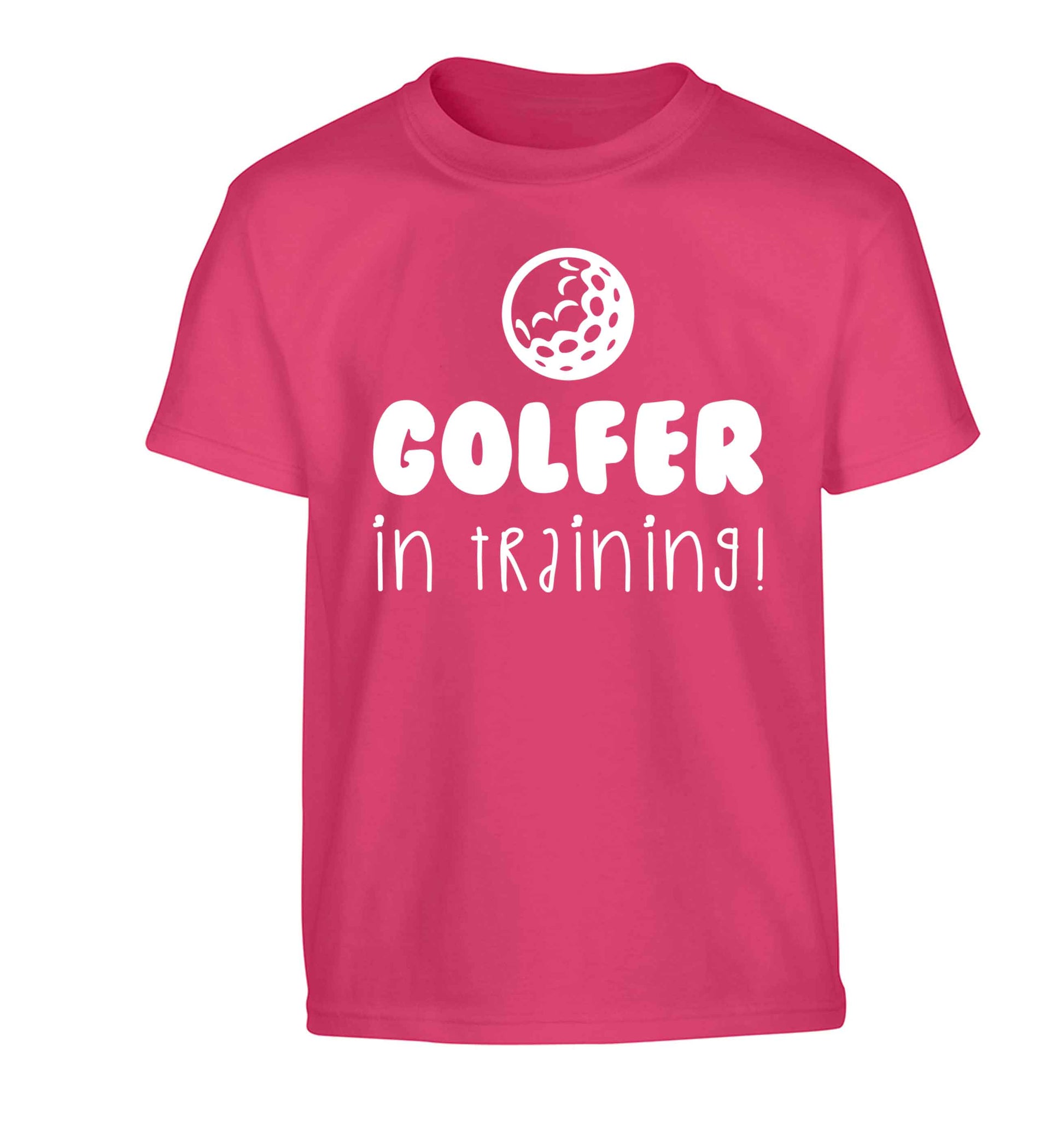 Golfer in training Children's pink Tshirt 12-13 Years
