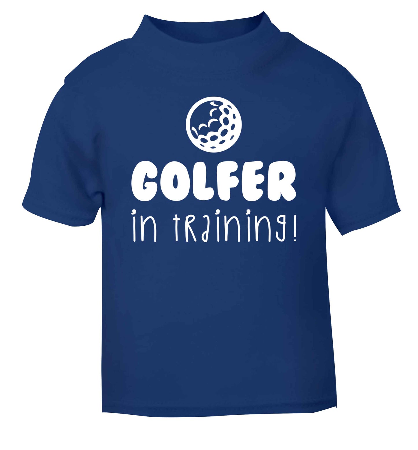 Golfer in training blue Baby Toddler Tshirt 2 Years
