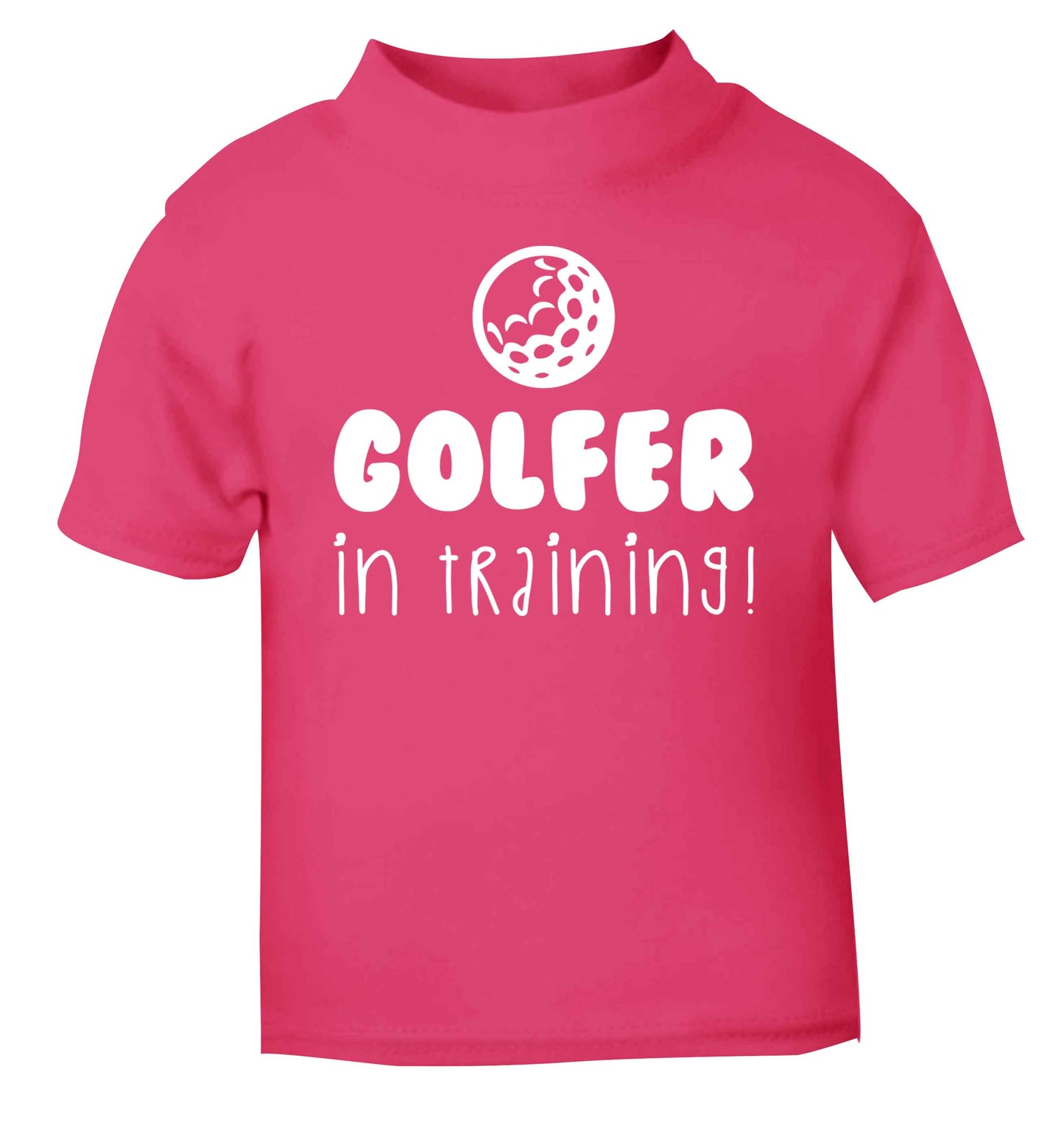 Golfer in training pink Baby Toddler Tshirt 2 Years