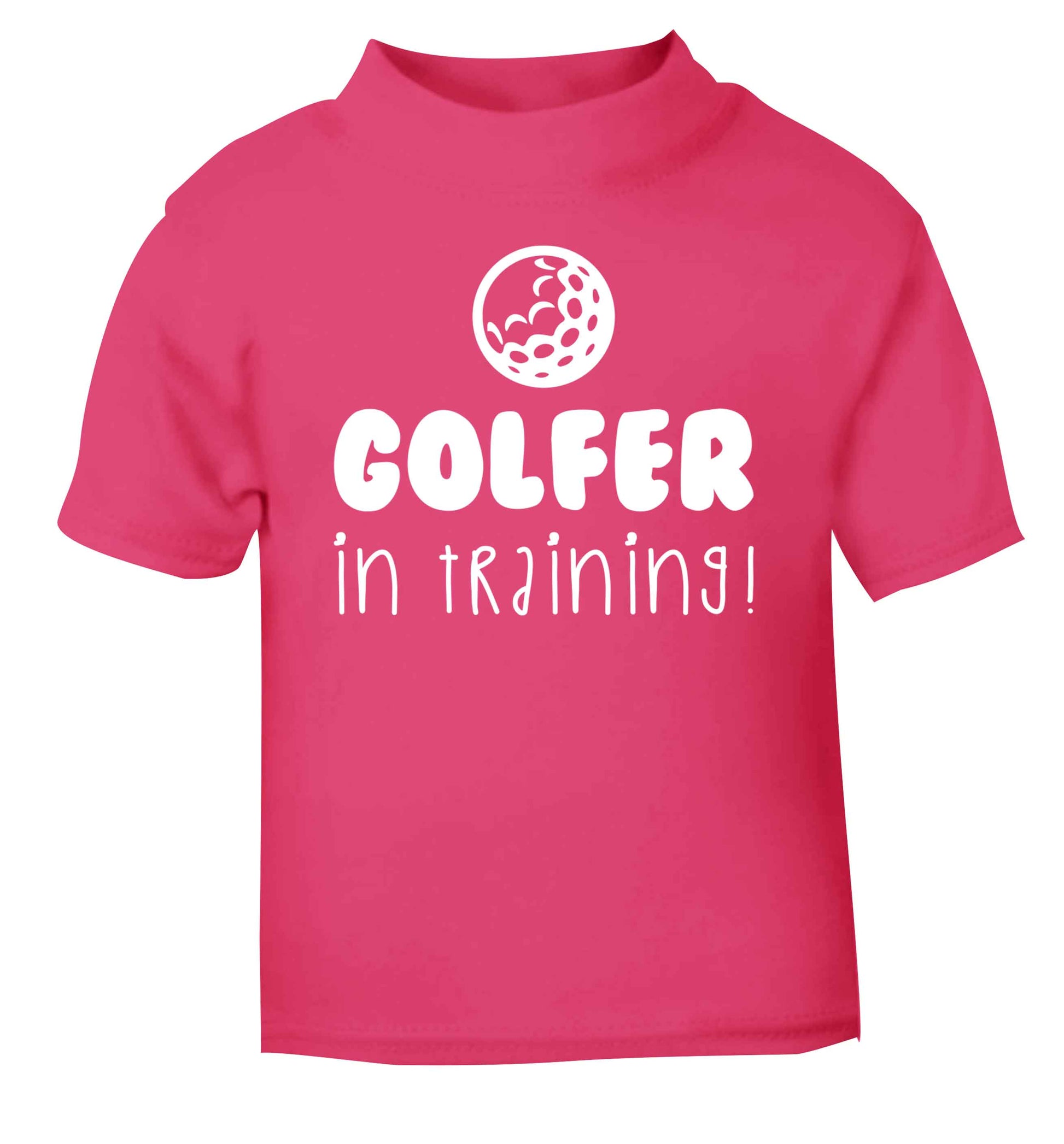 Golfer in training pink Baby Toddler Tshirt 2 Years