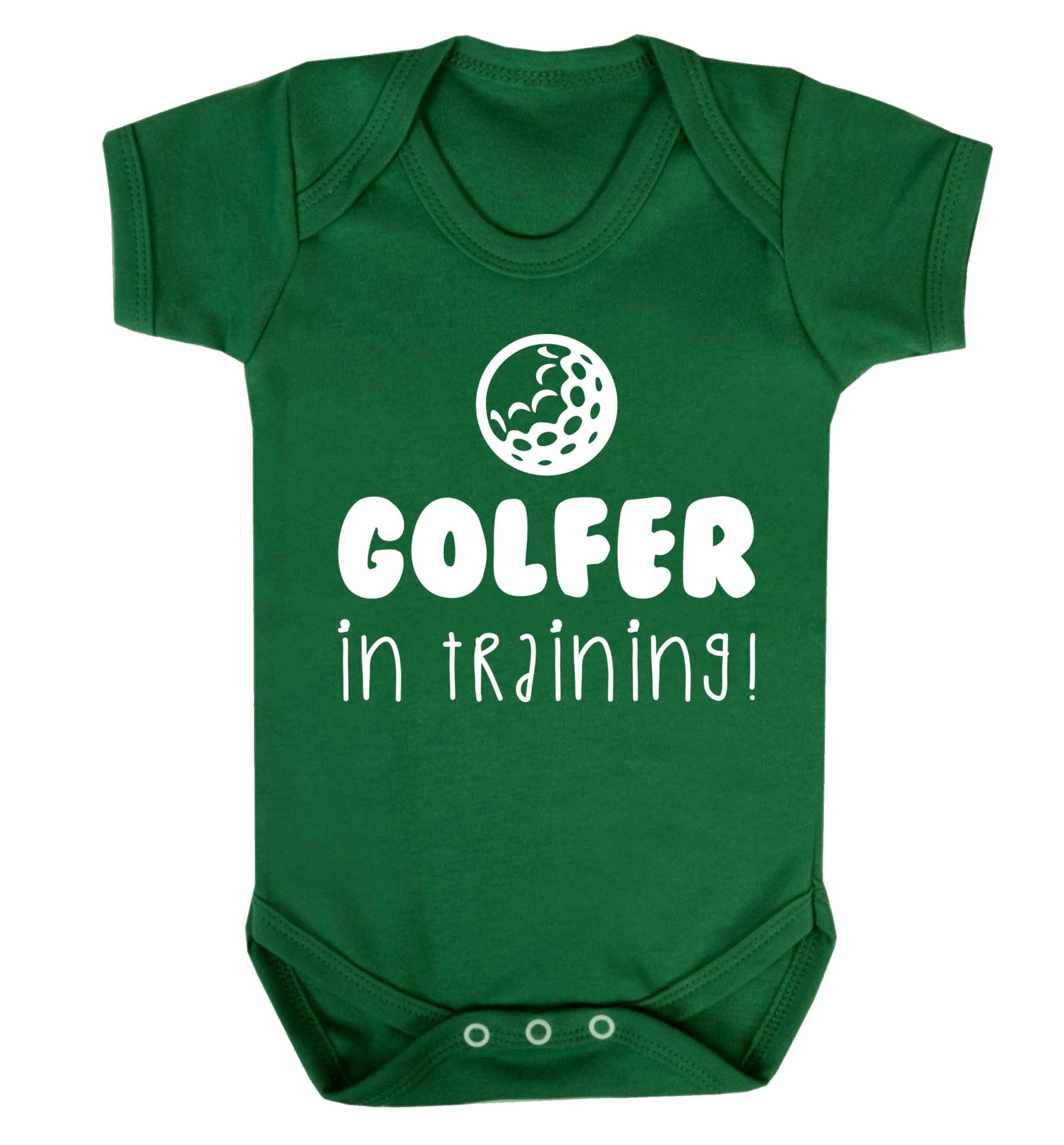 Golfer in training Baby Vest green 18-24 months