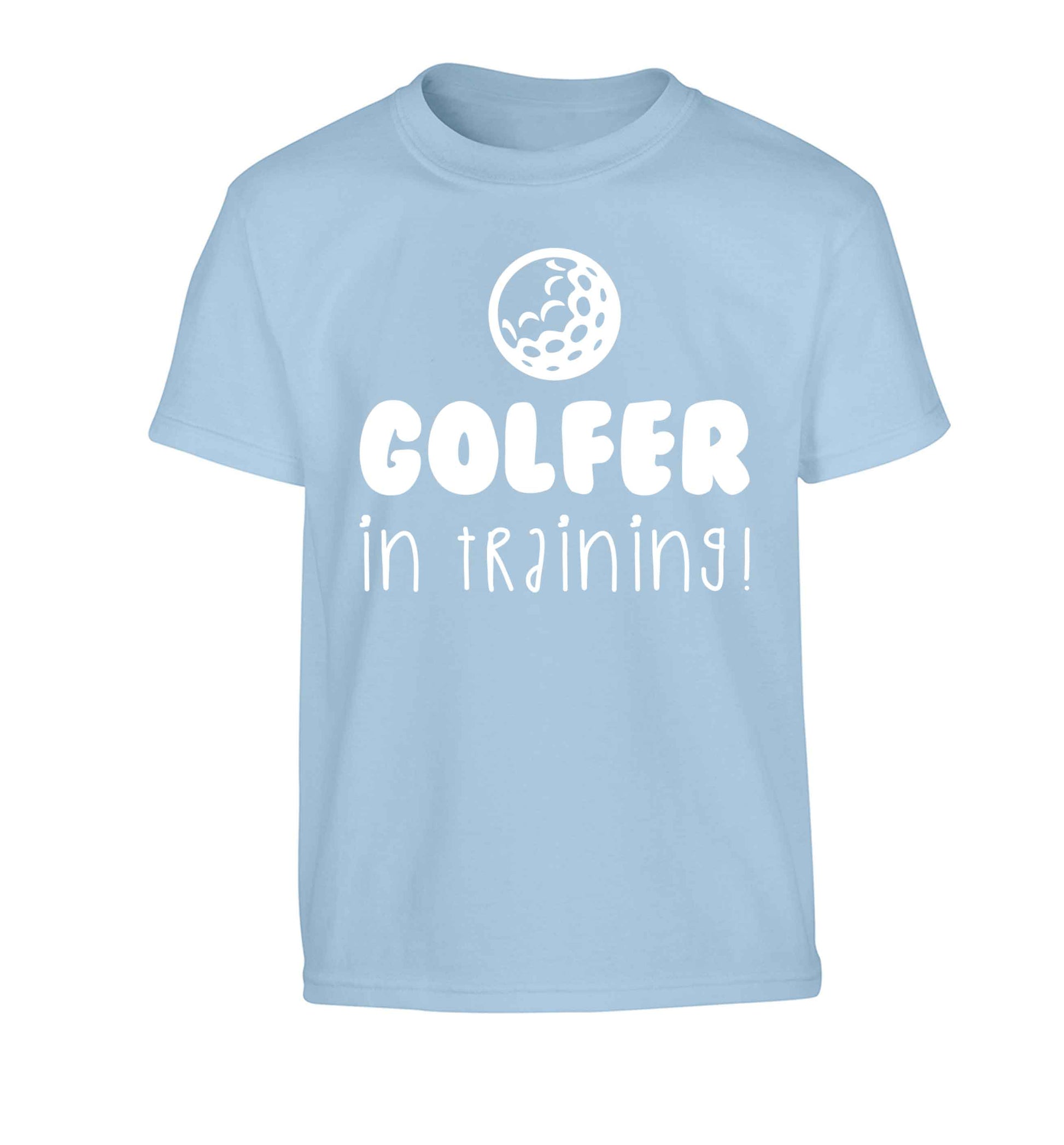 Golfer in training Children's light blue Tshirt 12-13 Years