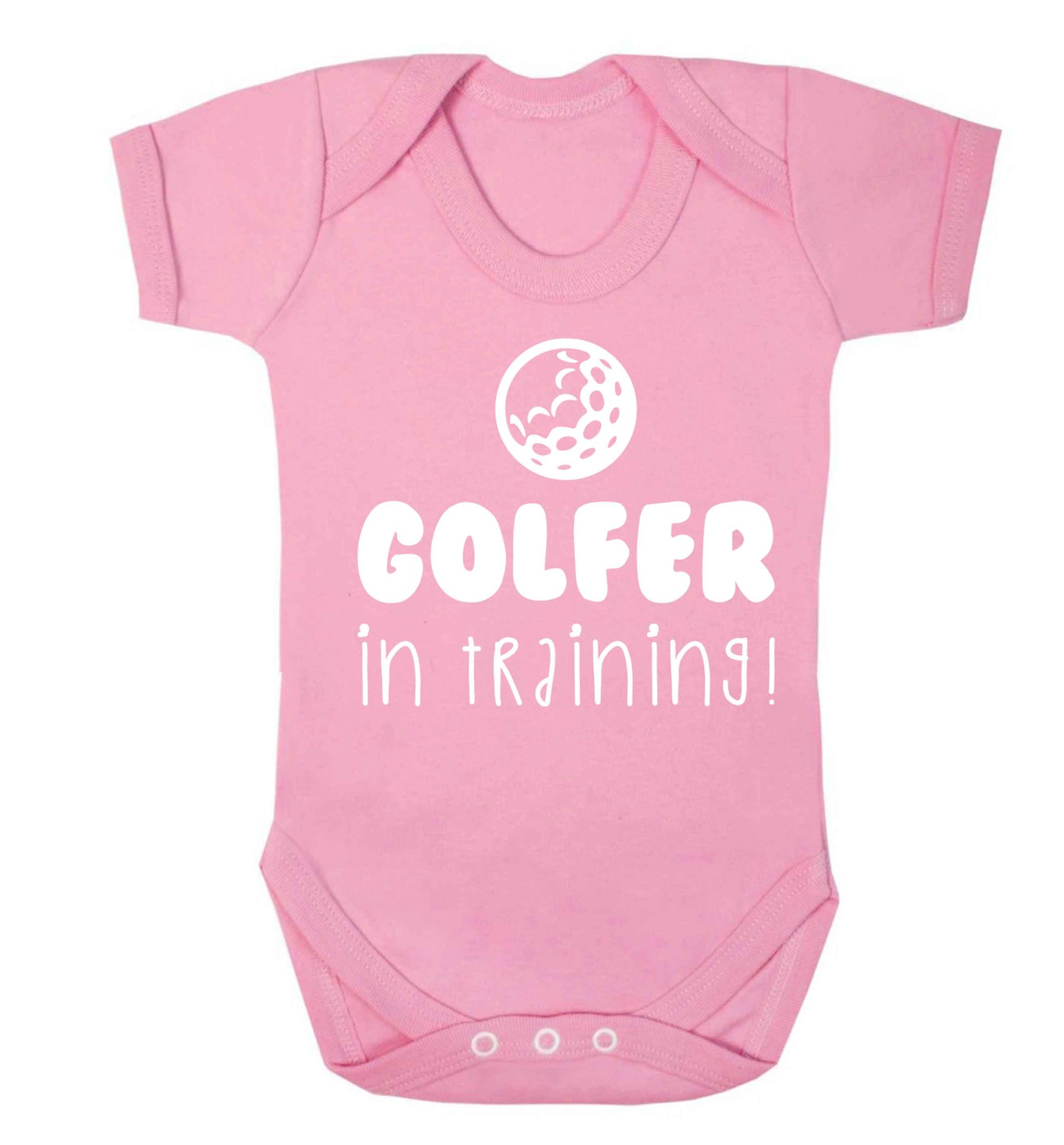 Golfer in training Baby Vest pale pink 18-24 months