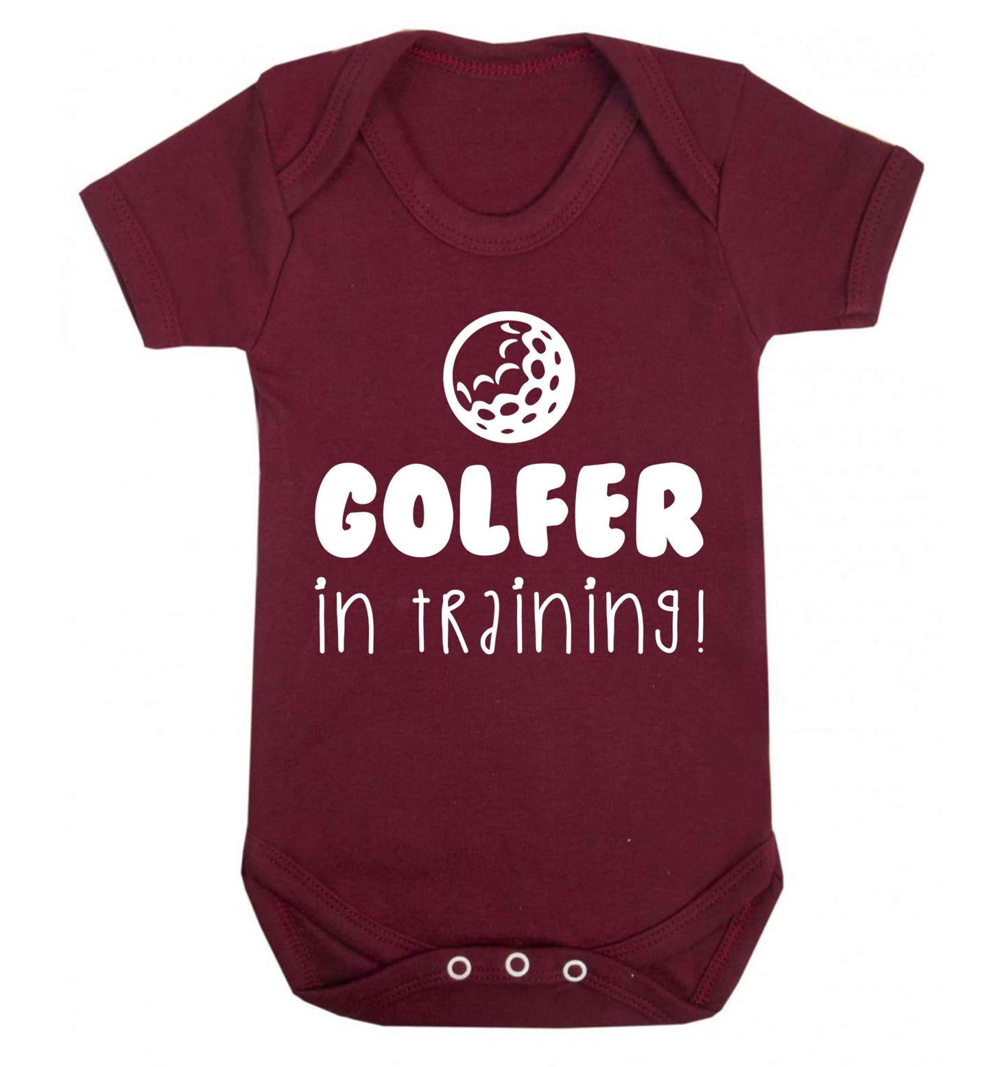 Golfer in training Baby Vest maroon 18-24 months