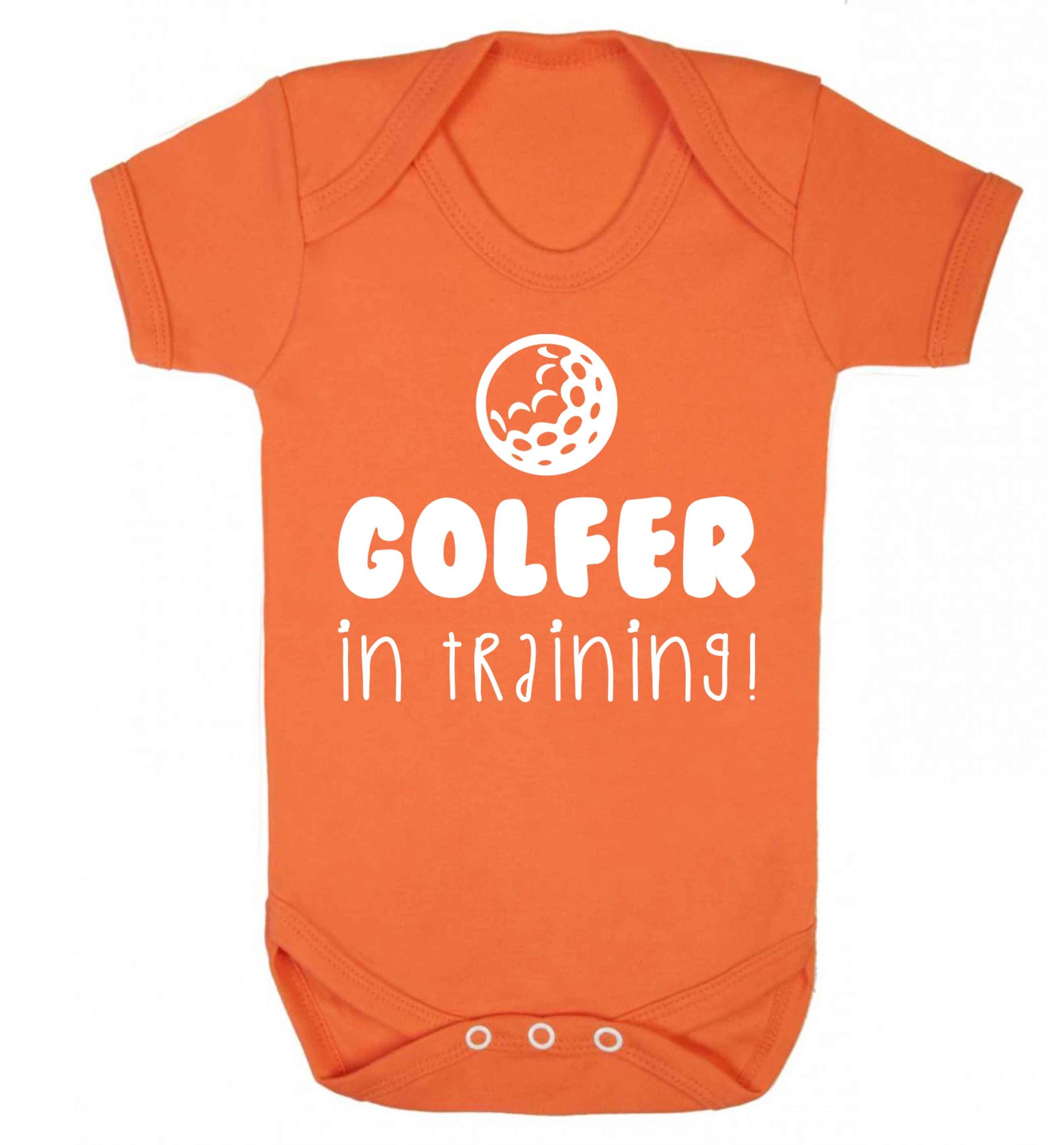 Golfer in training Baby Vest orange 18-24 months