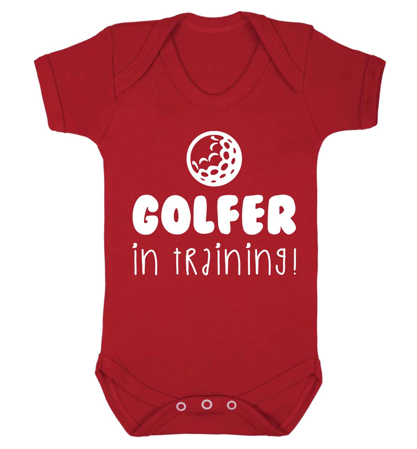 Golfer in training Baby Vest red 18-24 months
