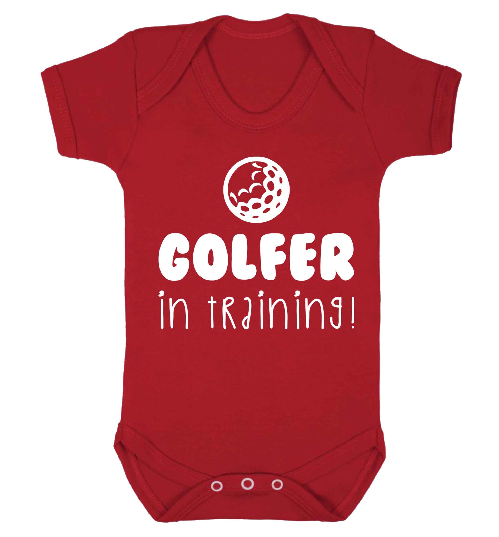 Golfer in training Baby Vest red 18-24 months
