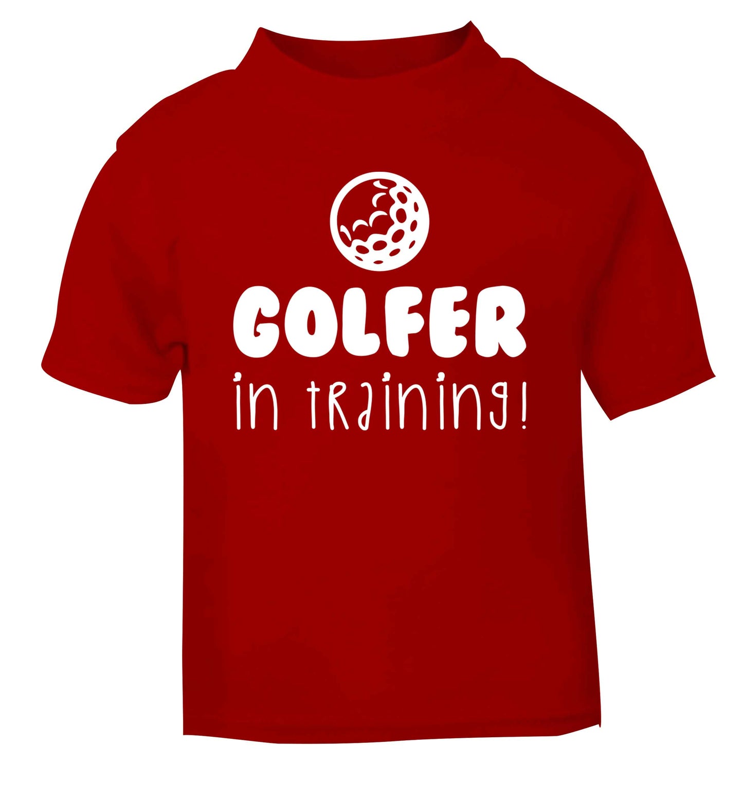 Golfer in training red Baby Toddler Tshirt 2 Years