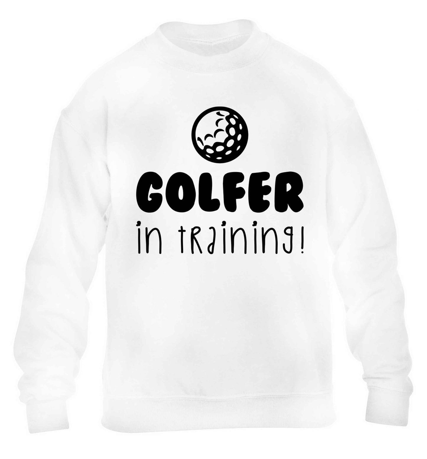 Golfer in training children's white sweater 12-13 Years