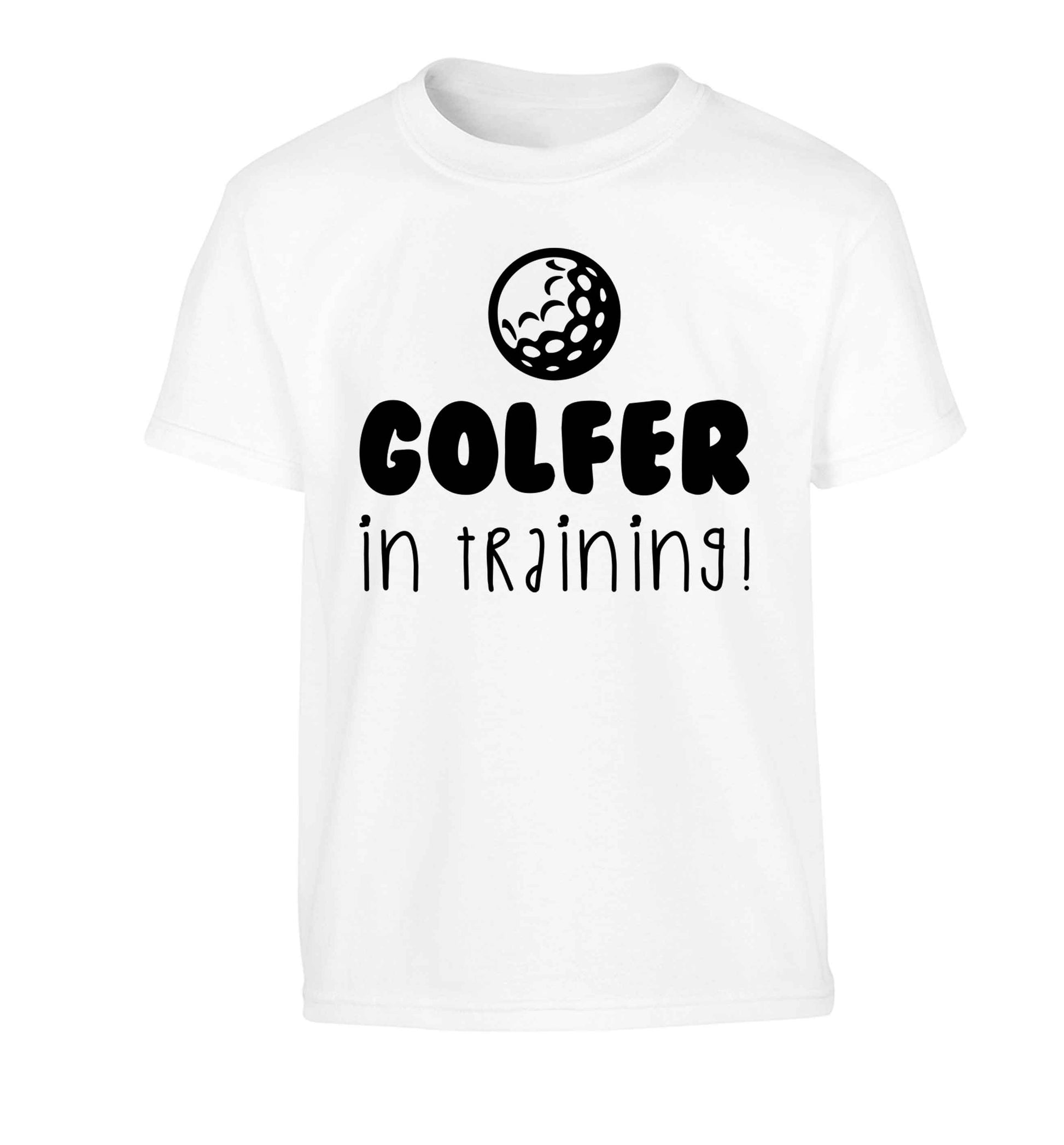 Golfer in training Children's white Tshirt 12-13 Years