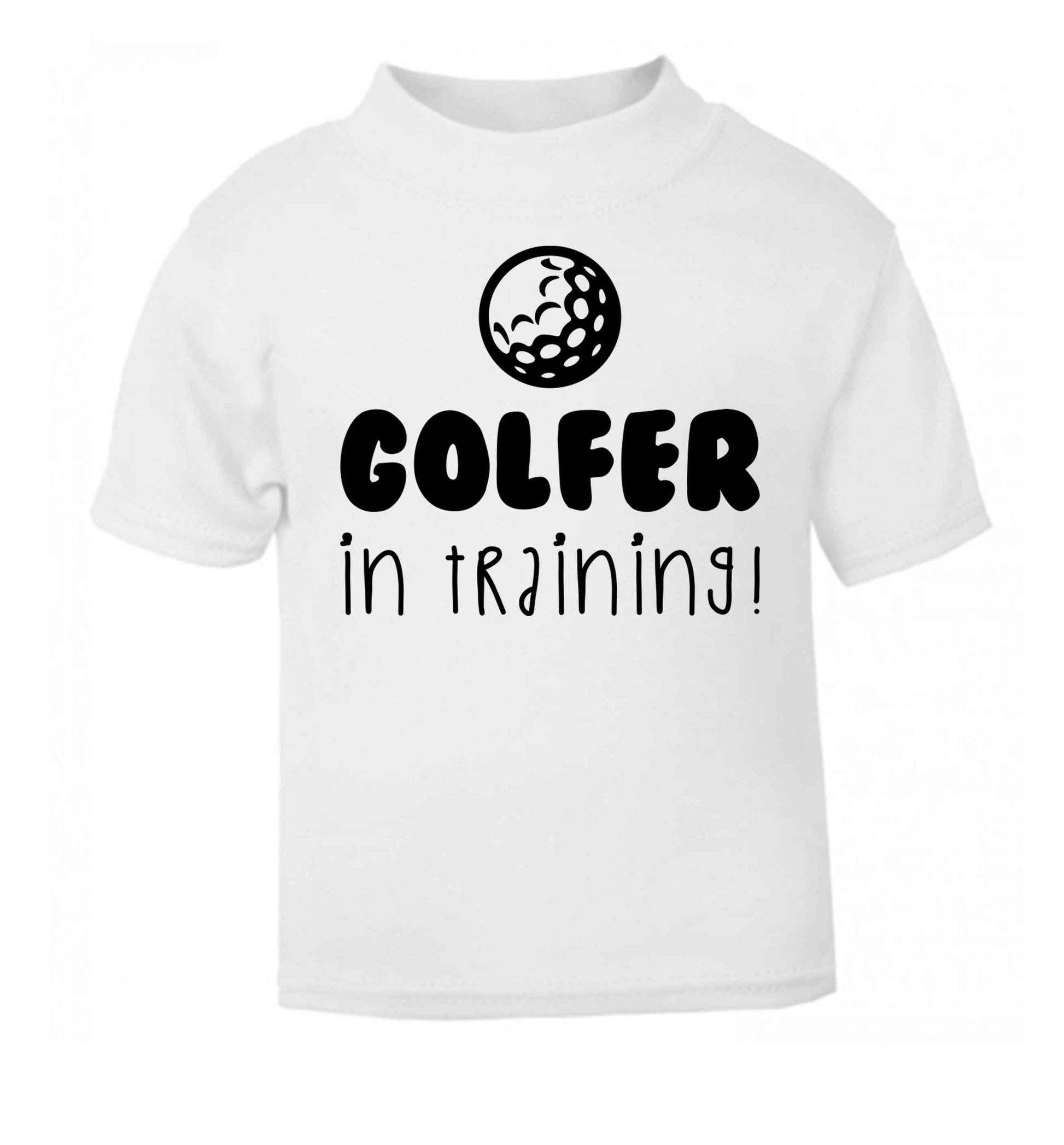 Golfer in training white Baby Toddler Tshirt 2 Years