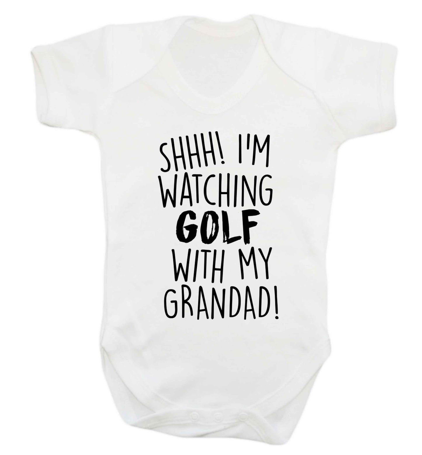 Shh I'm watching golf with my grandad Baby Vest white 18-24 months