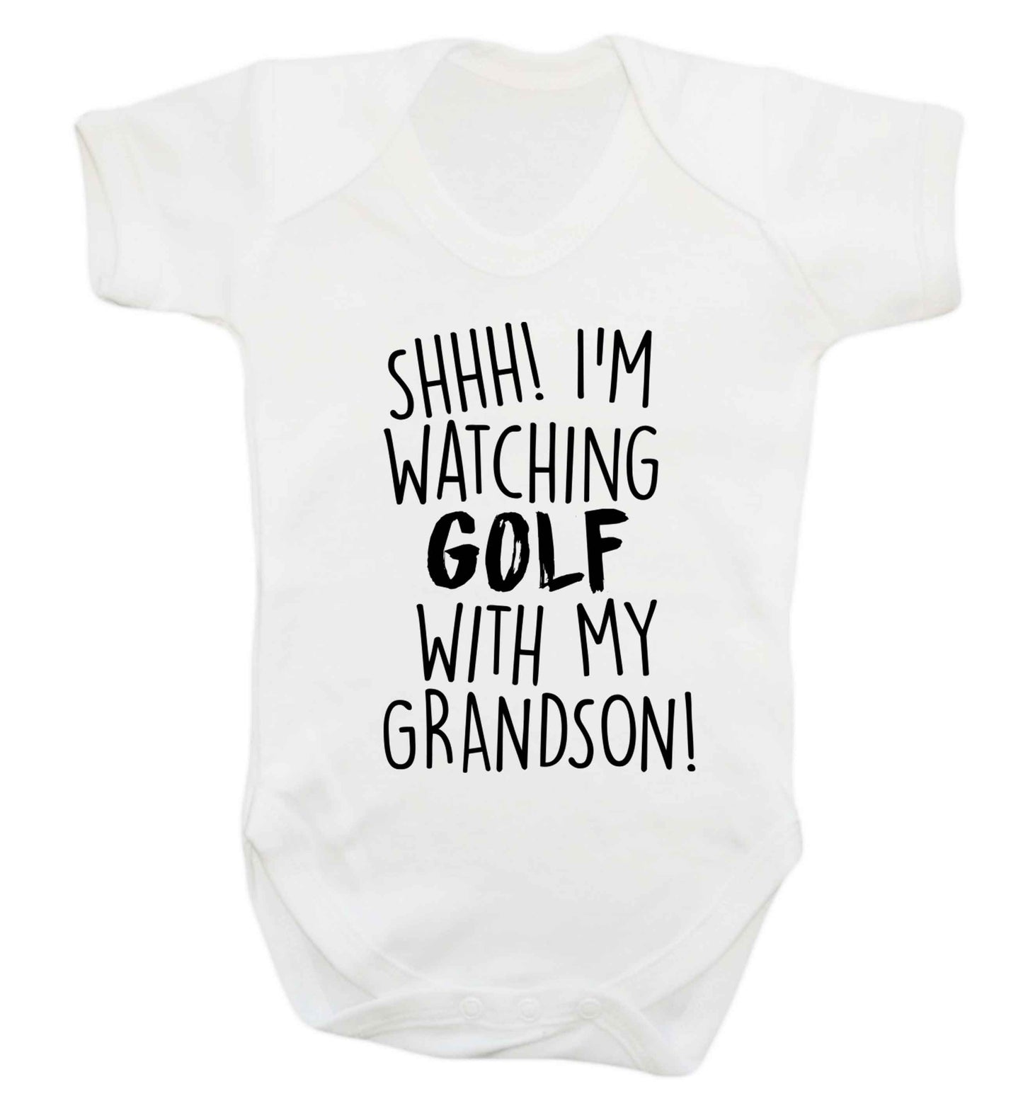 Shh I'm watching golf with my grandsonBaby Vest white 18-24 months
