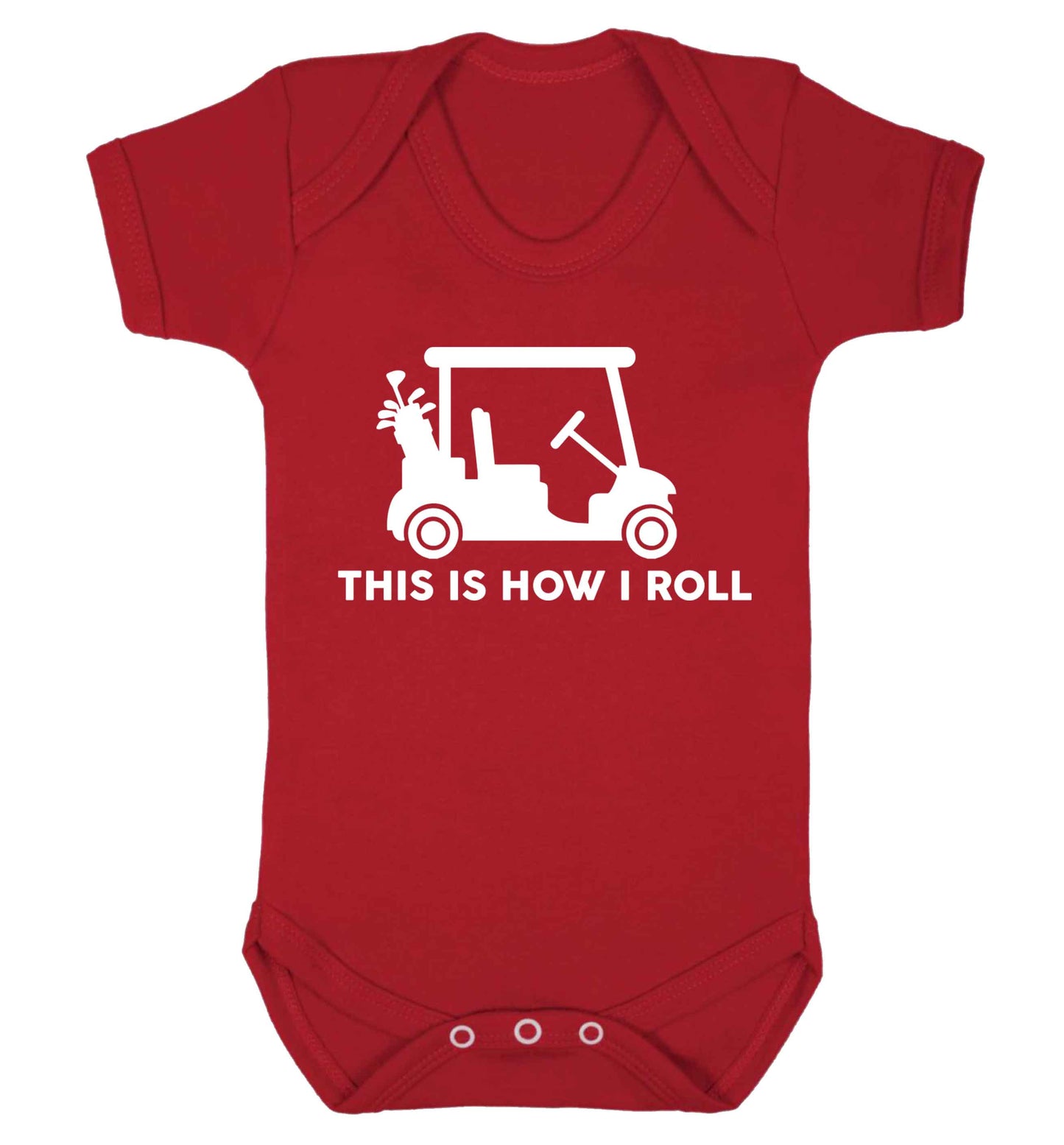 This is how I roll golf cart Baby Vest red 18-24 months