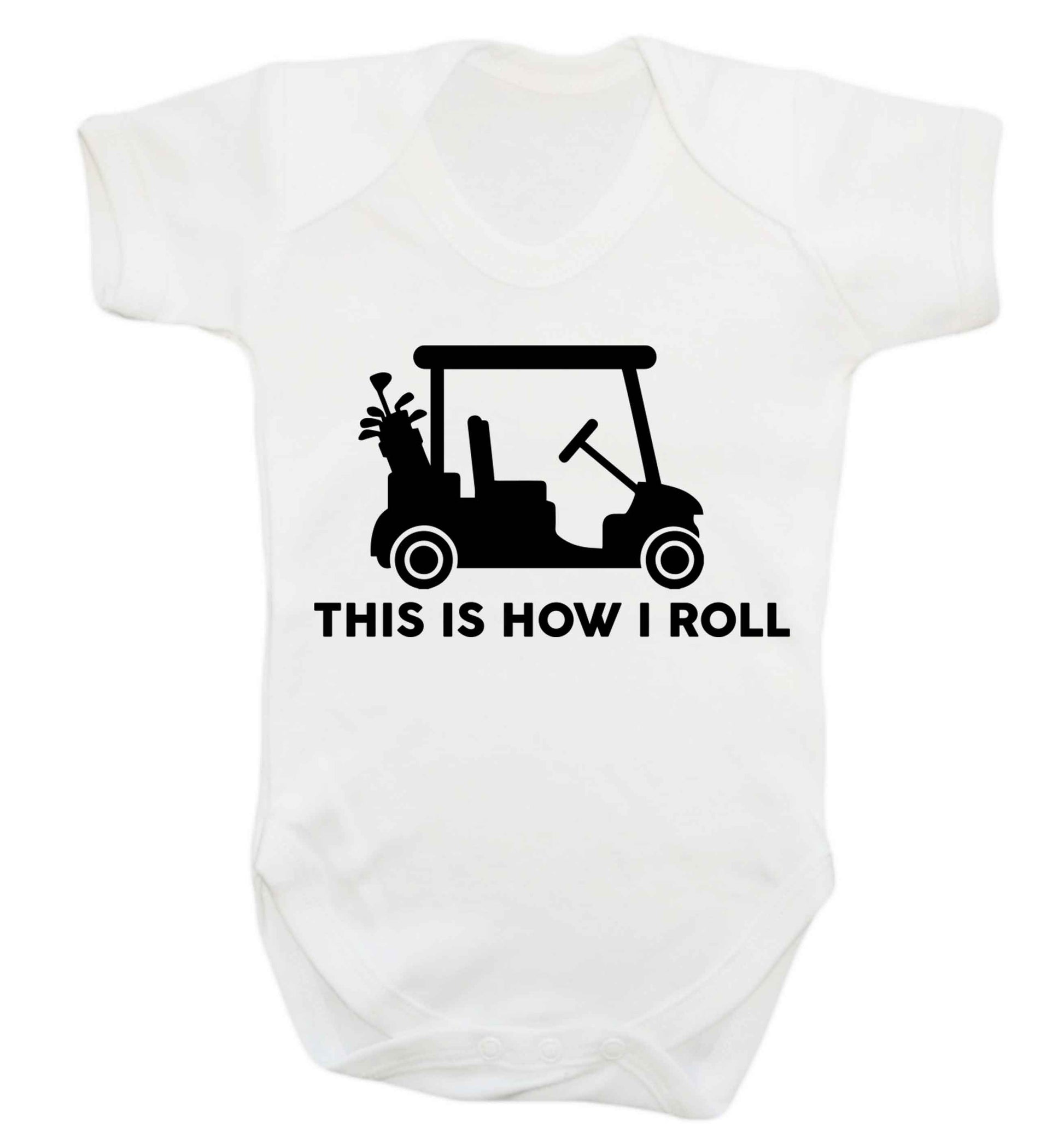 This is how I roll golf cart Baby Vest white 18-24 months