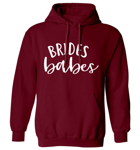 Brides Babes adults unisex maroon hoodie 2XL