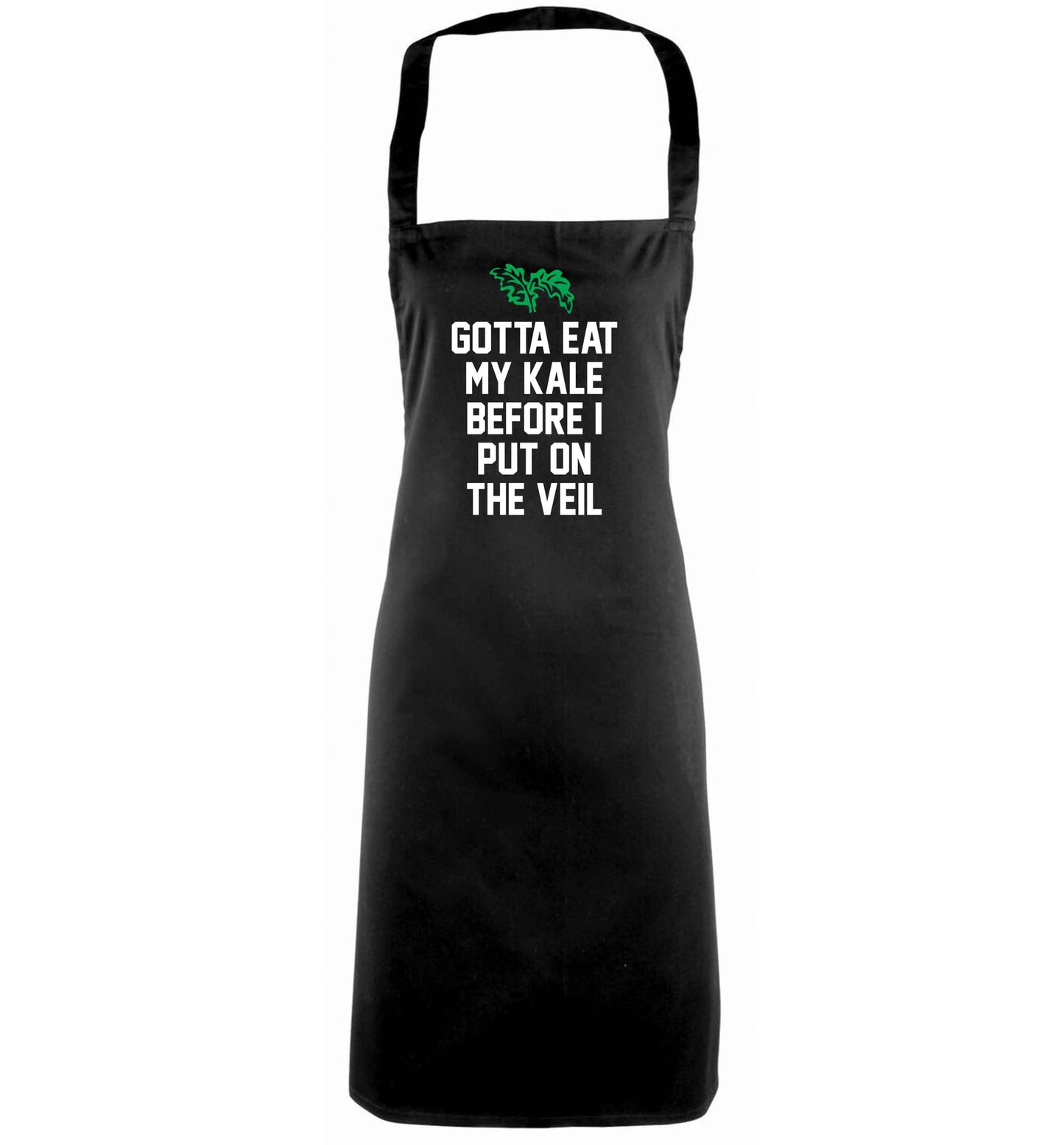 Gotta eat my kale before I put on the veil black apron