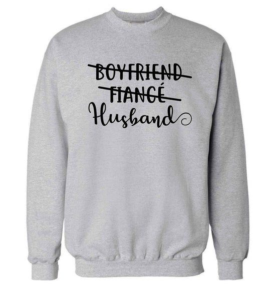 Boyfriend, fiance, husband Adult's unisex grey Sweater 2XL