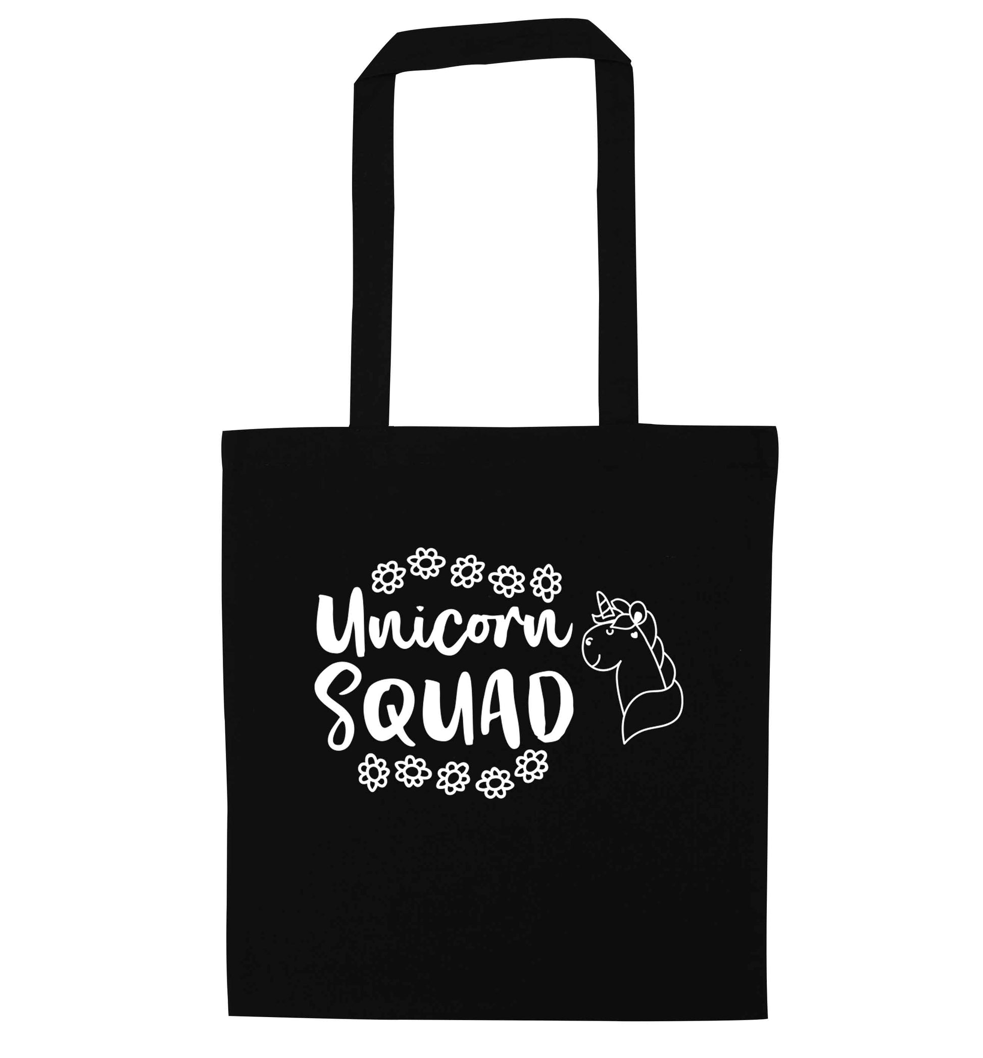 Unicorn Squad black tote bag