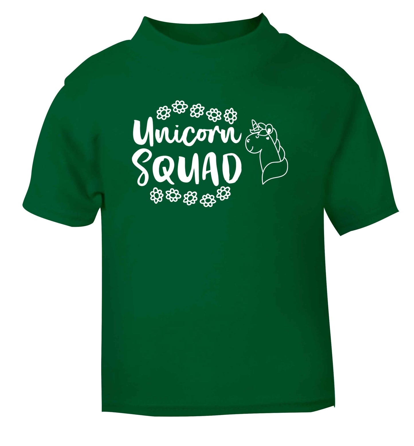 Unicorn Squad green Baby Toddler Tshirt 2 Years