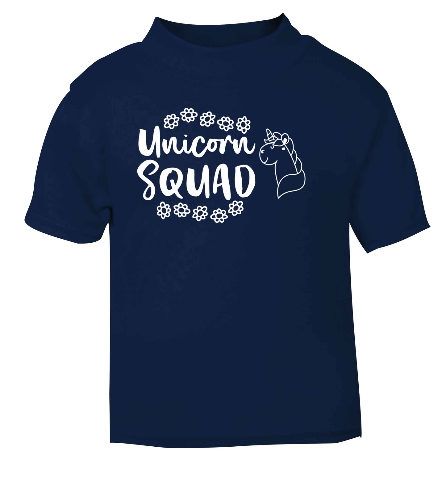 Unicorn Squad navy Baby Toddler Tshirt 2 Years