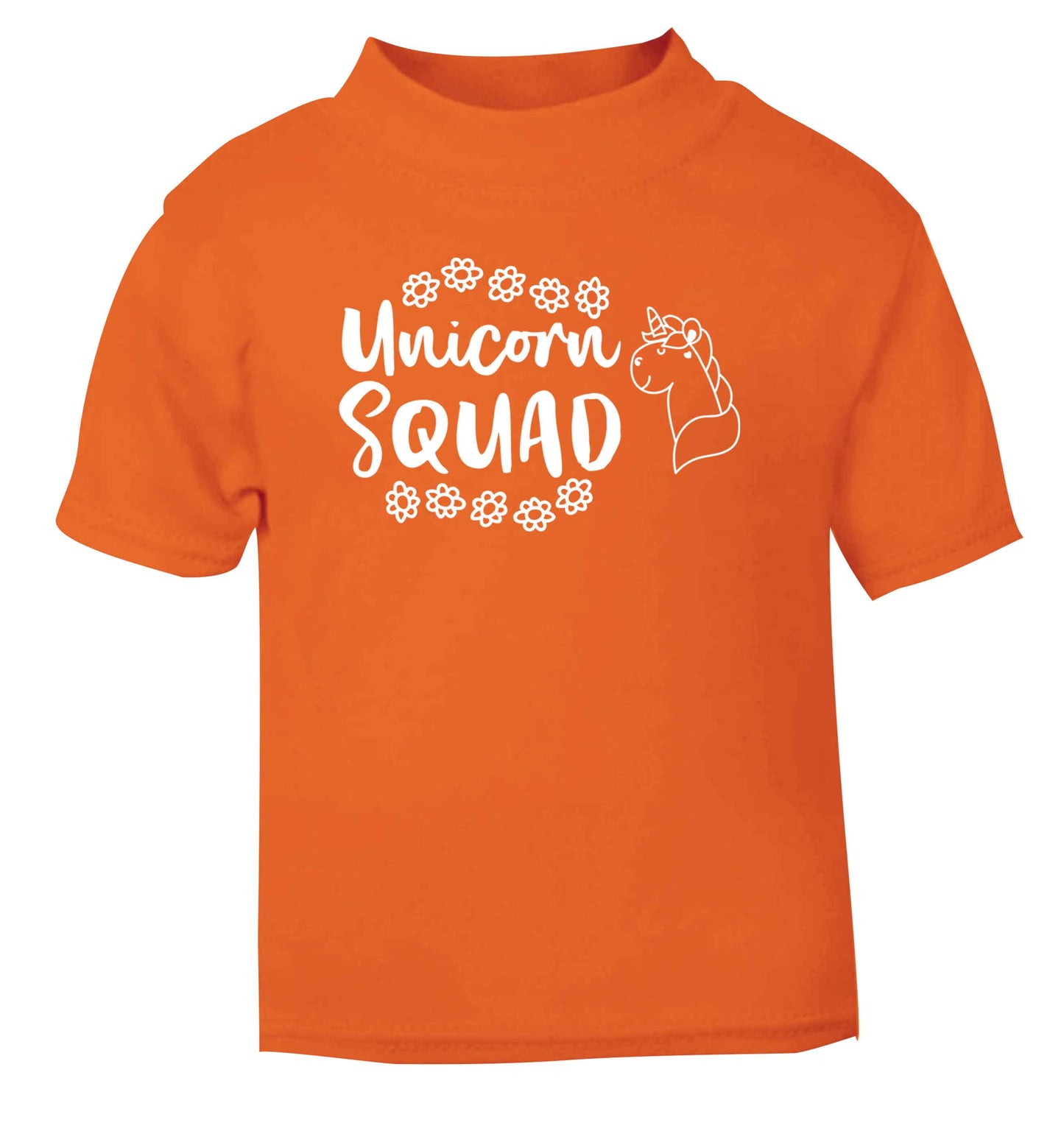 Unicorn Squad orange Baby Toddler Tshirt 2 Years