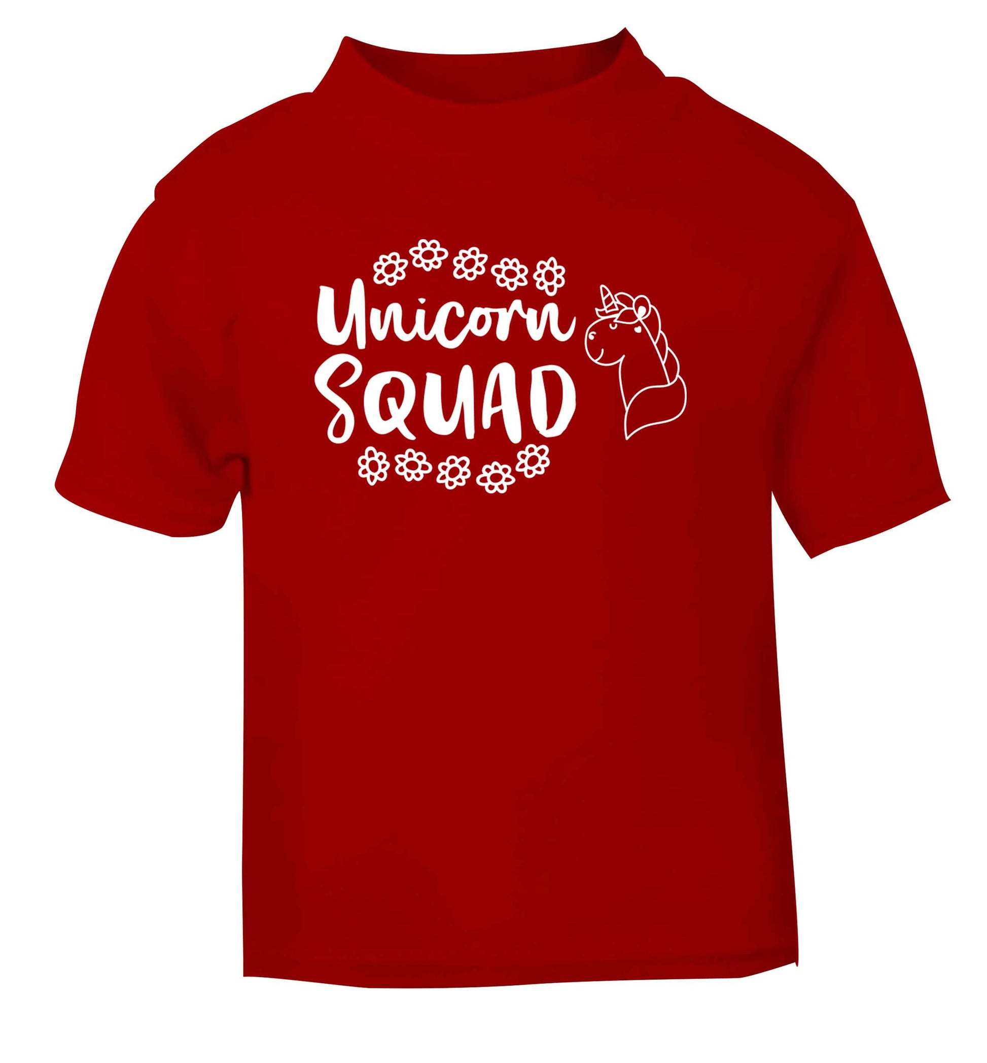 Unicorn Squad red Baby Toddler Tshirt 2 Years