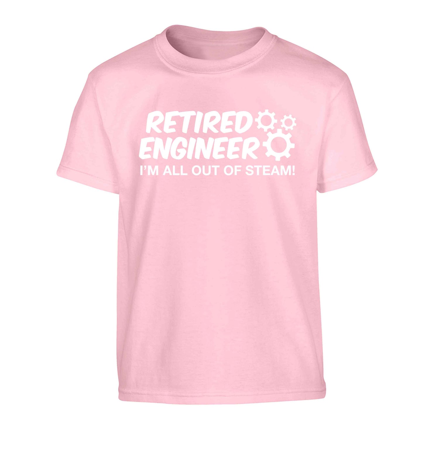 Retired engineer I'm all out of steam Children's light pink Tshirt 12-13 Years